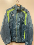 Blue and Neon Green Atlétic Brand Windbreaker