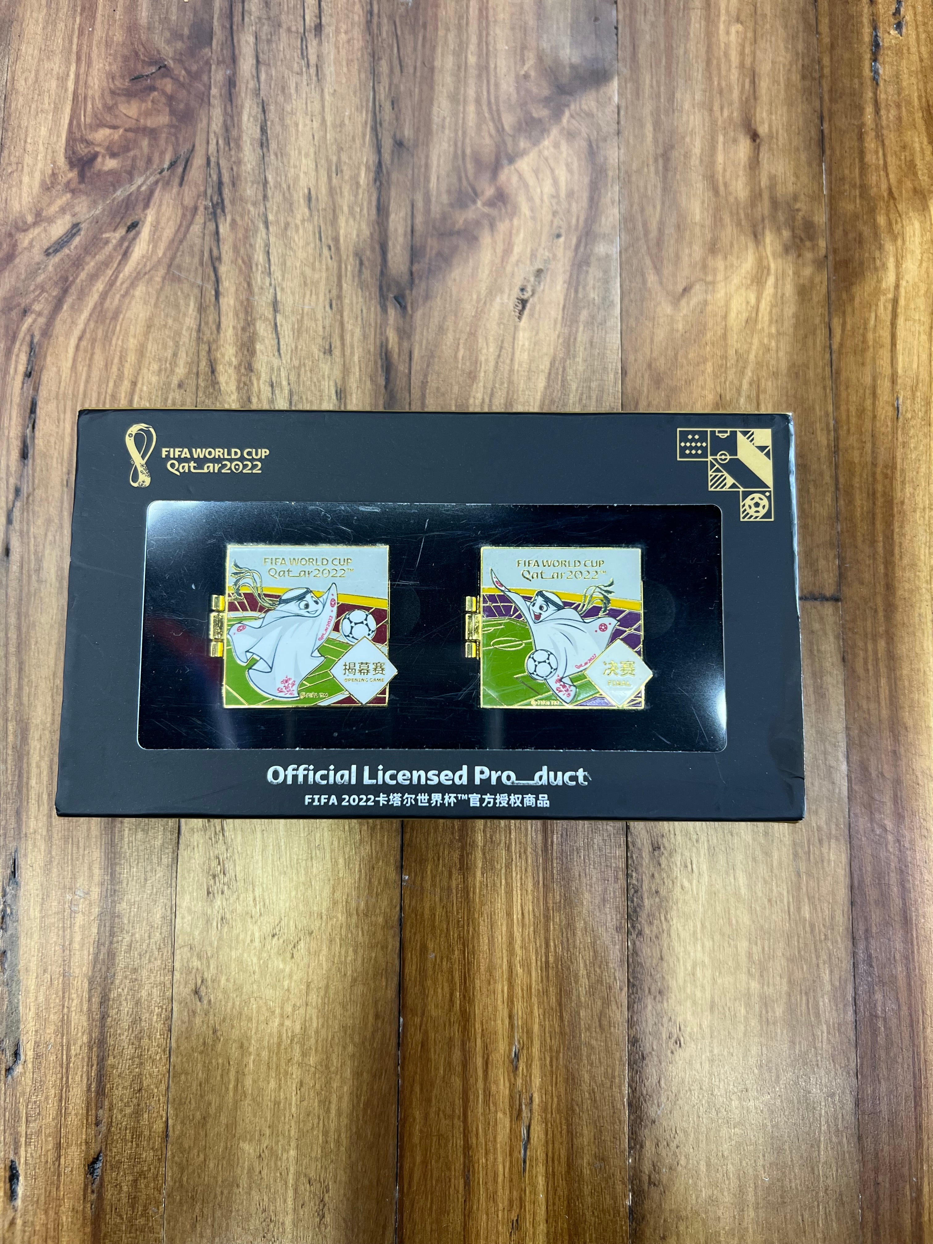 FIFA World Cup Qatar 2022 Official Licensed Stadium Pin Set – Al Bayt & Lusail Stadium Collector Pins