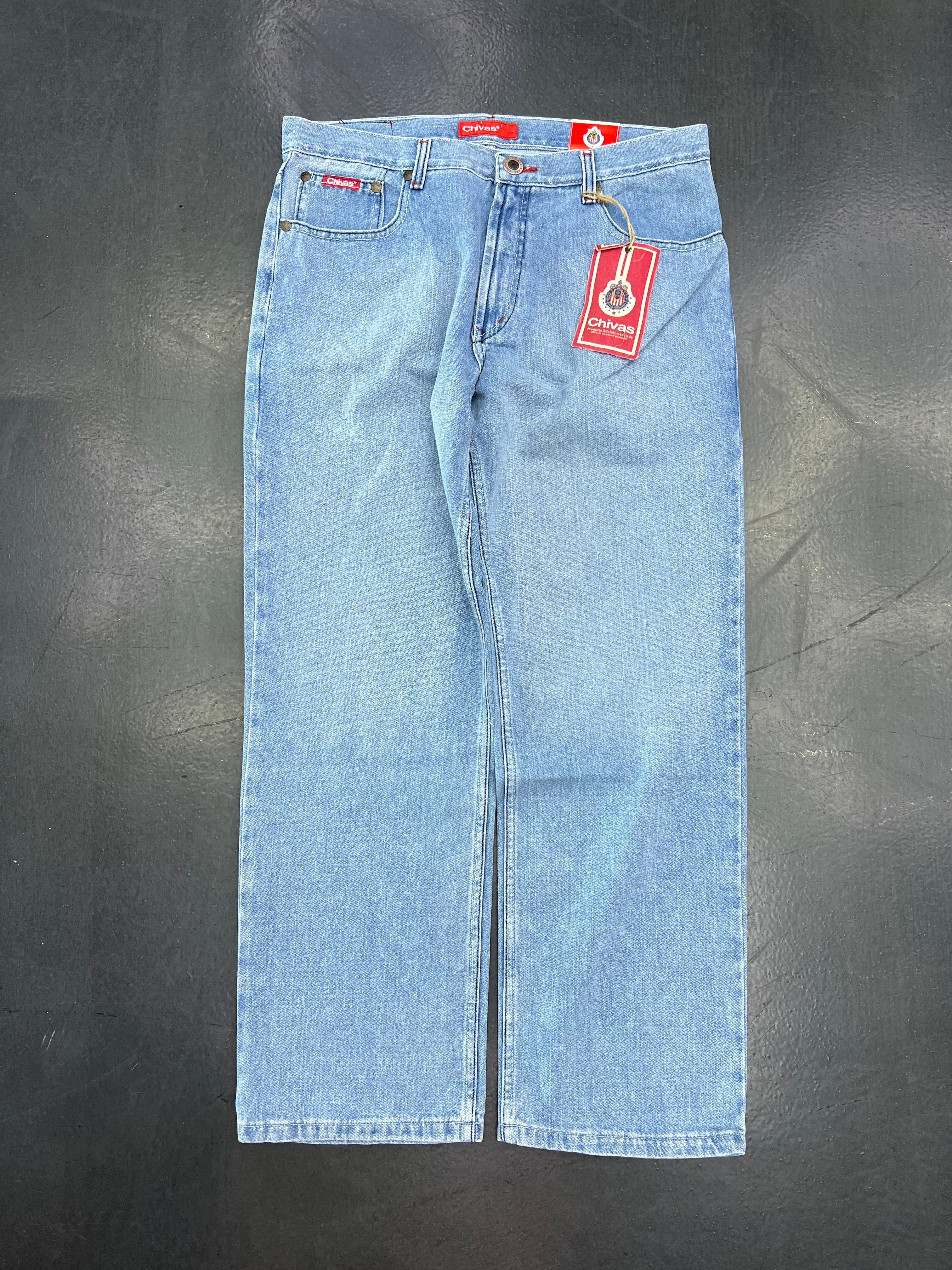 Club Chivas Vintage Y2K Denim Jeans – Light Wash