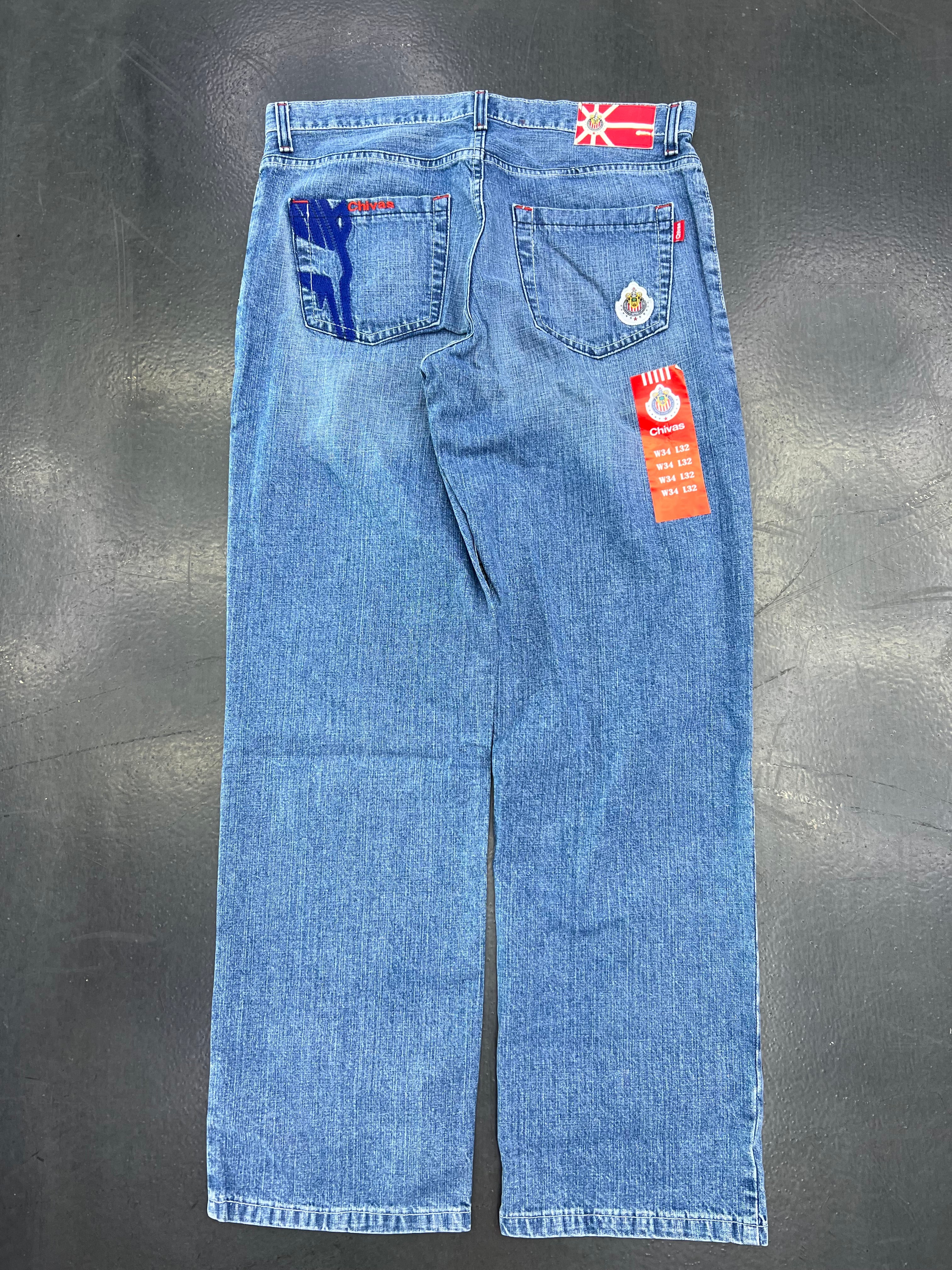 Club Chivas Vintage Y2K Goat Denim Jeans – Blue