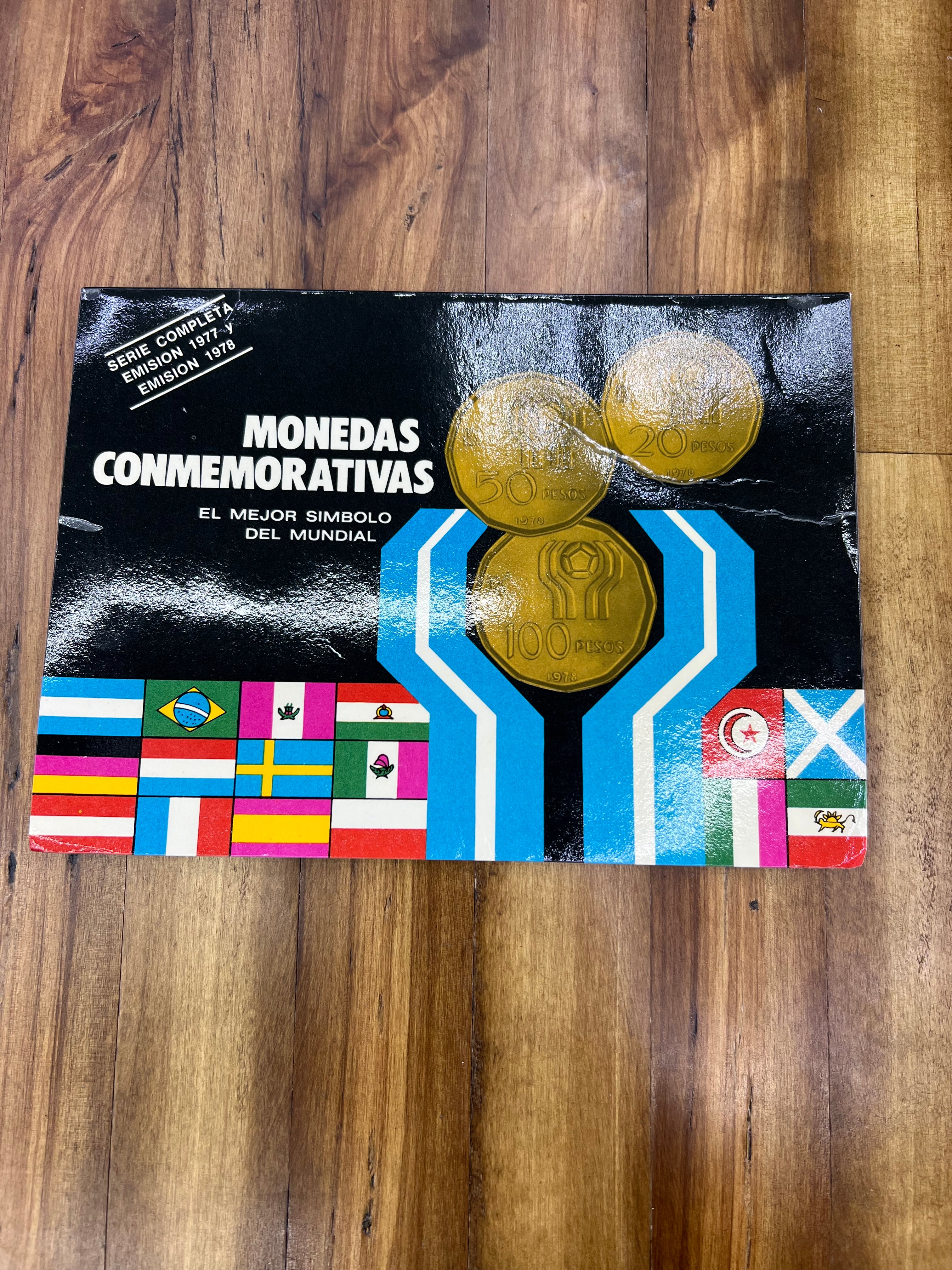 Argentina 1978 FIFA World Cup Commemorative Coin Set – Complete 6 Coin Collection | Original Folder & Holder