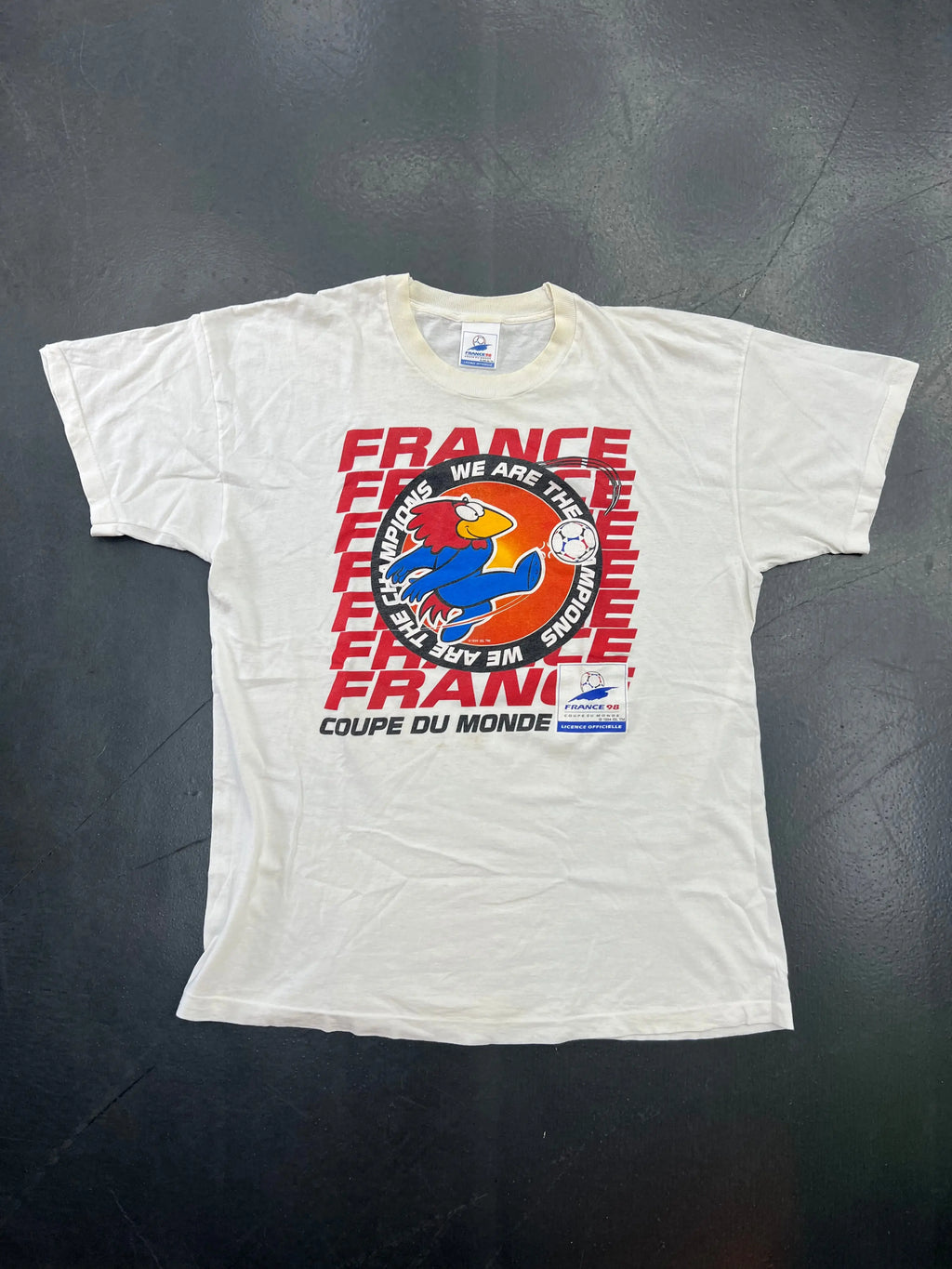 Vintage 1998 France FIFA World Cup T-Shirt – Official Licensed STA Apparel