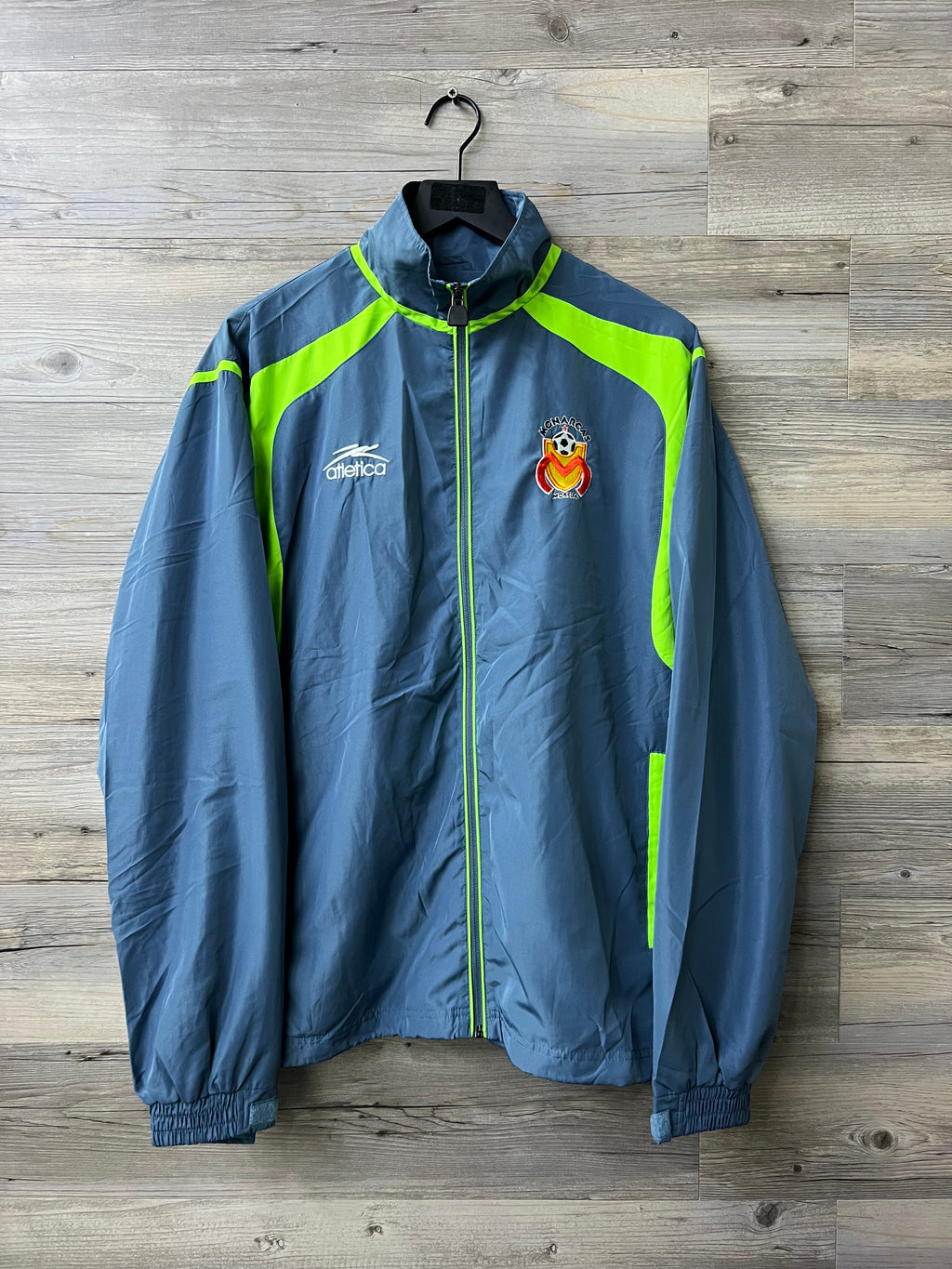 Atlética Monarcas Morelia Blue & Neon Green Full-Zip Training Jacket