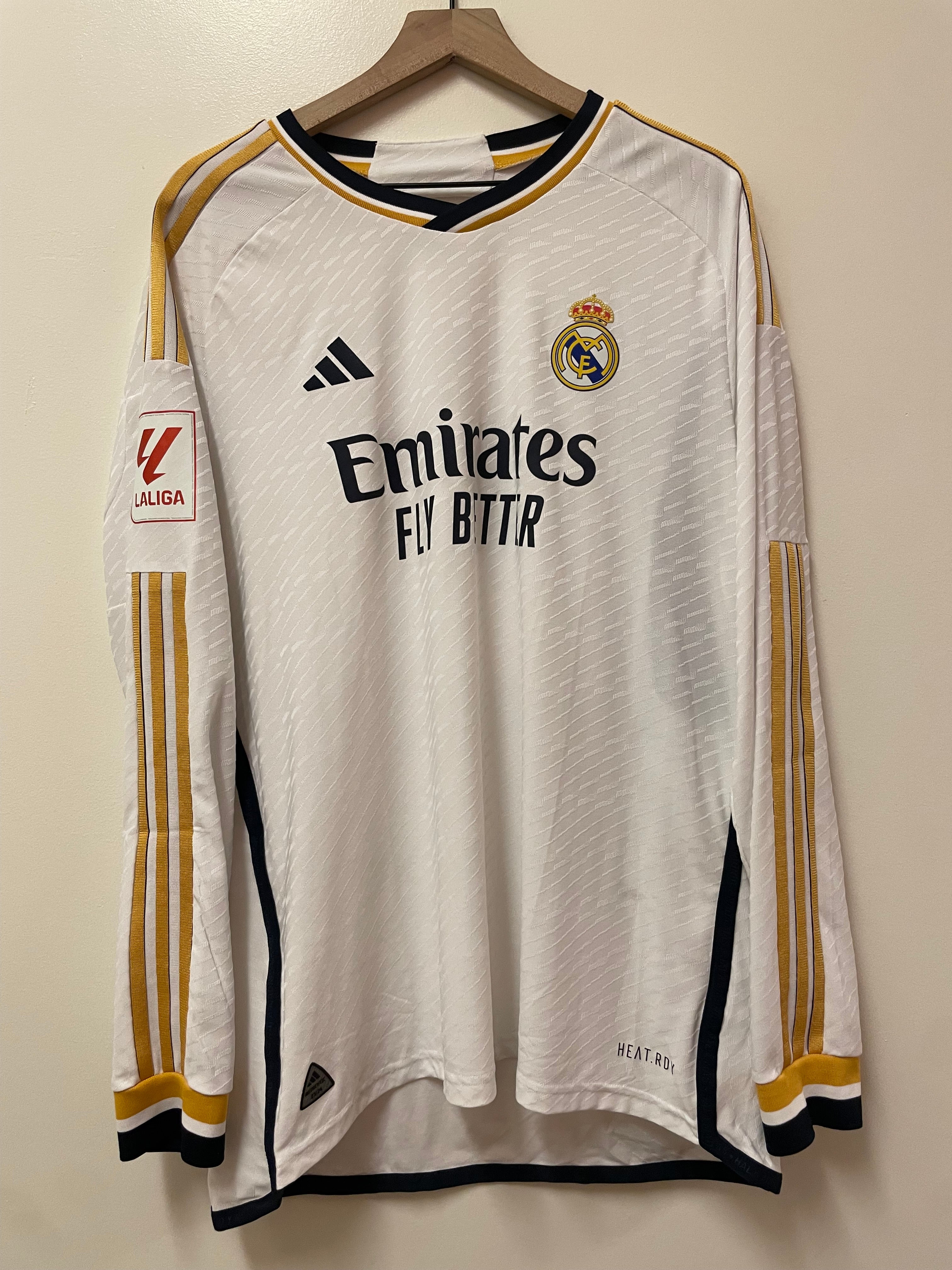 Adidas Real Madrid 2023/24 Home Long-Sleeve Jersey – Jude Bellingham #5