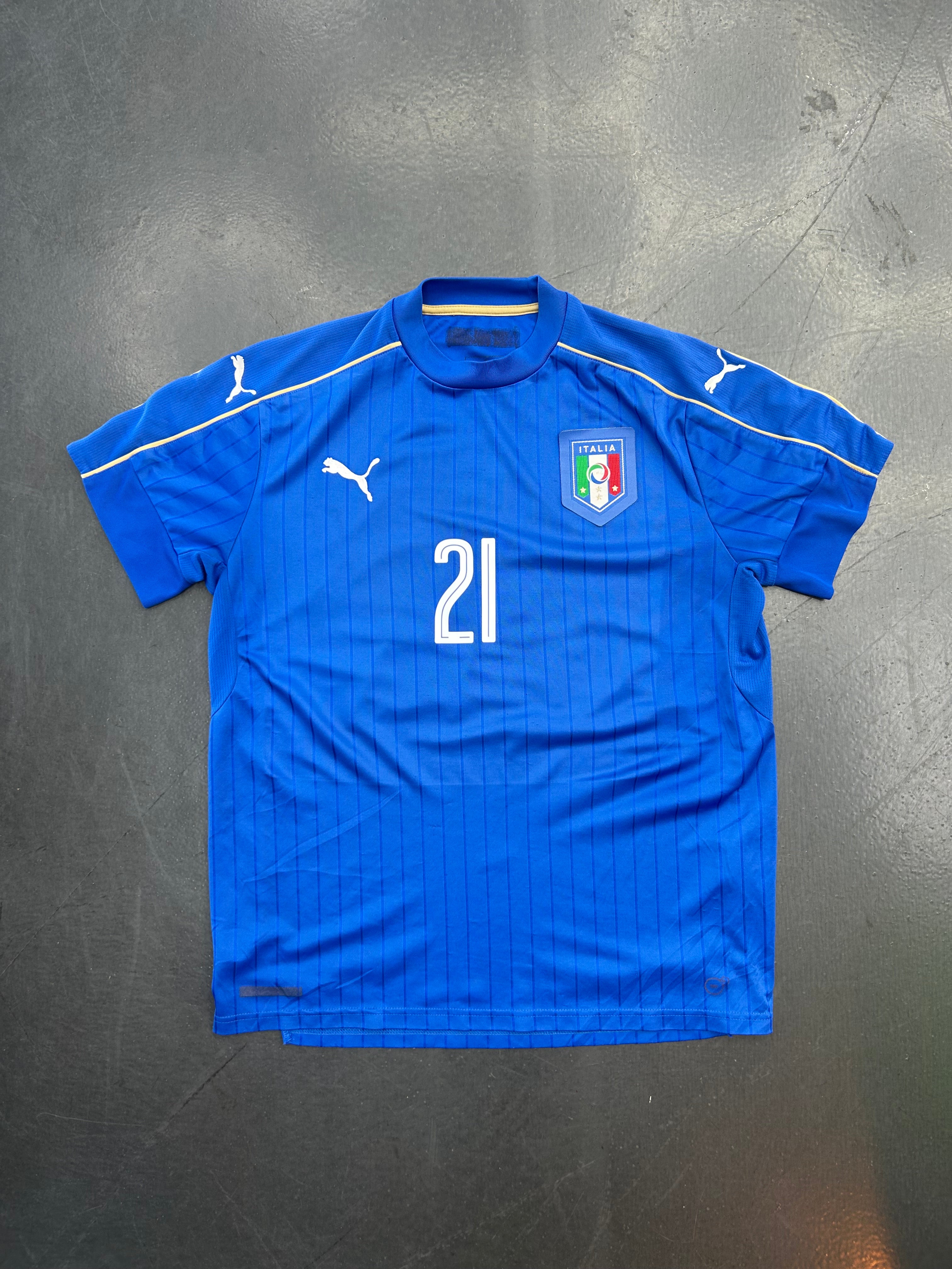 Puma Italy 2016-17 Home Jersey - Pirlo #21