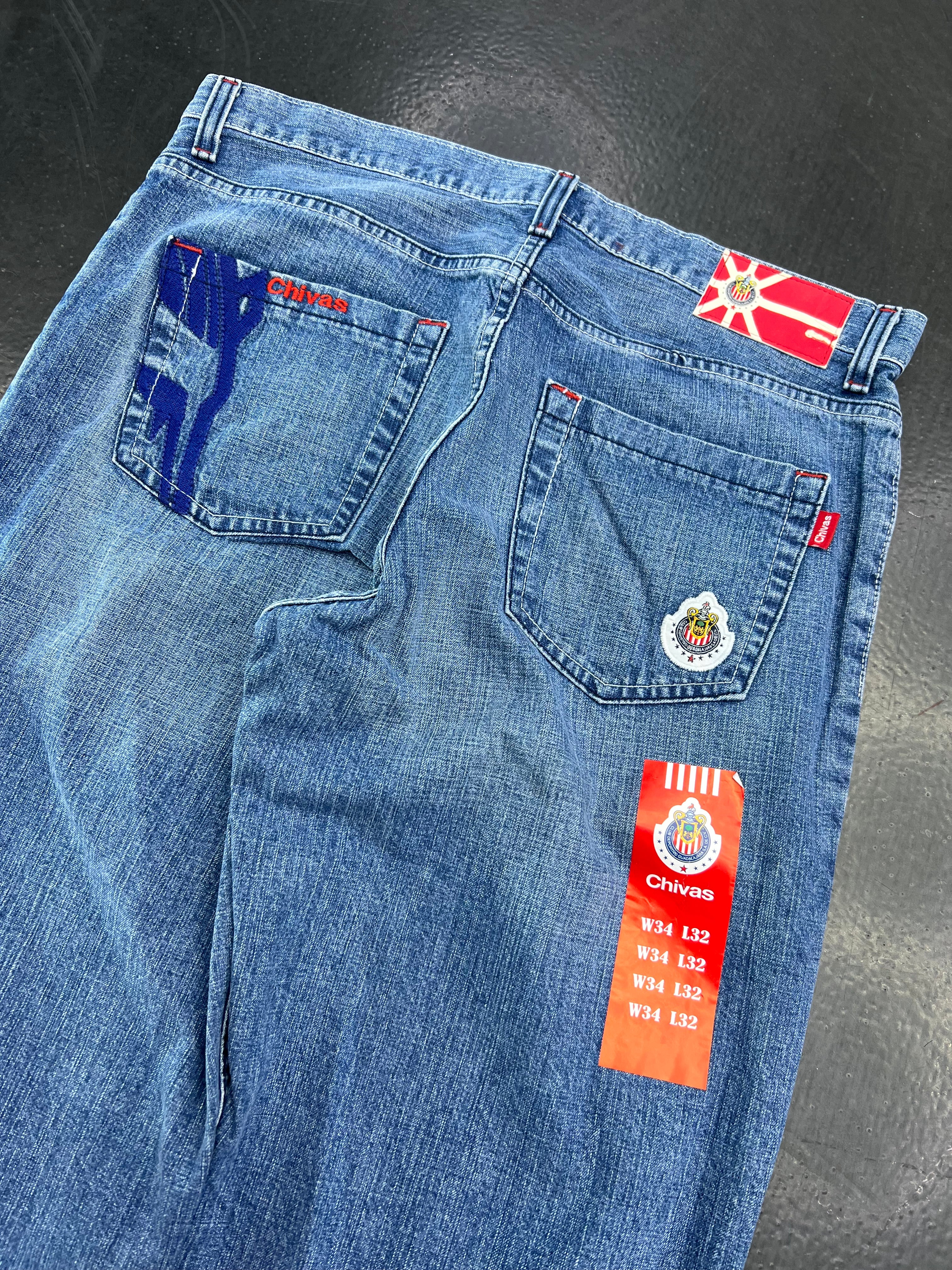 Club Chivas Vintage Y2K Goat Denim Jeans – Blue