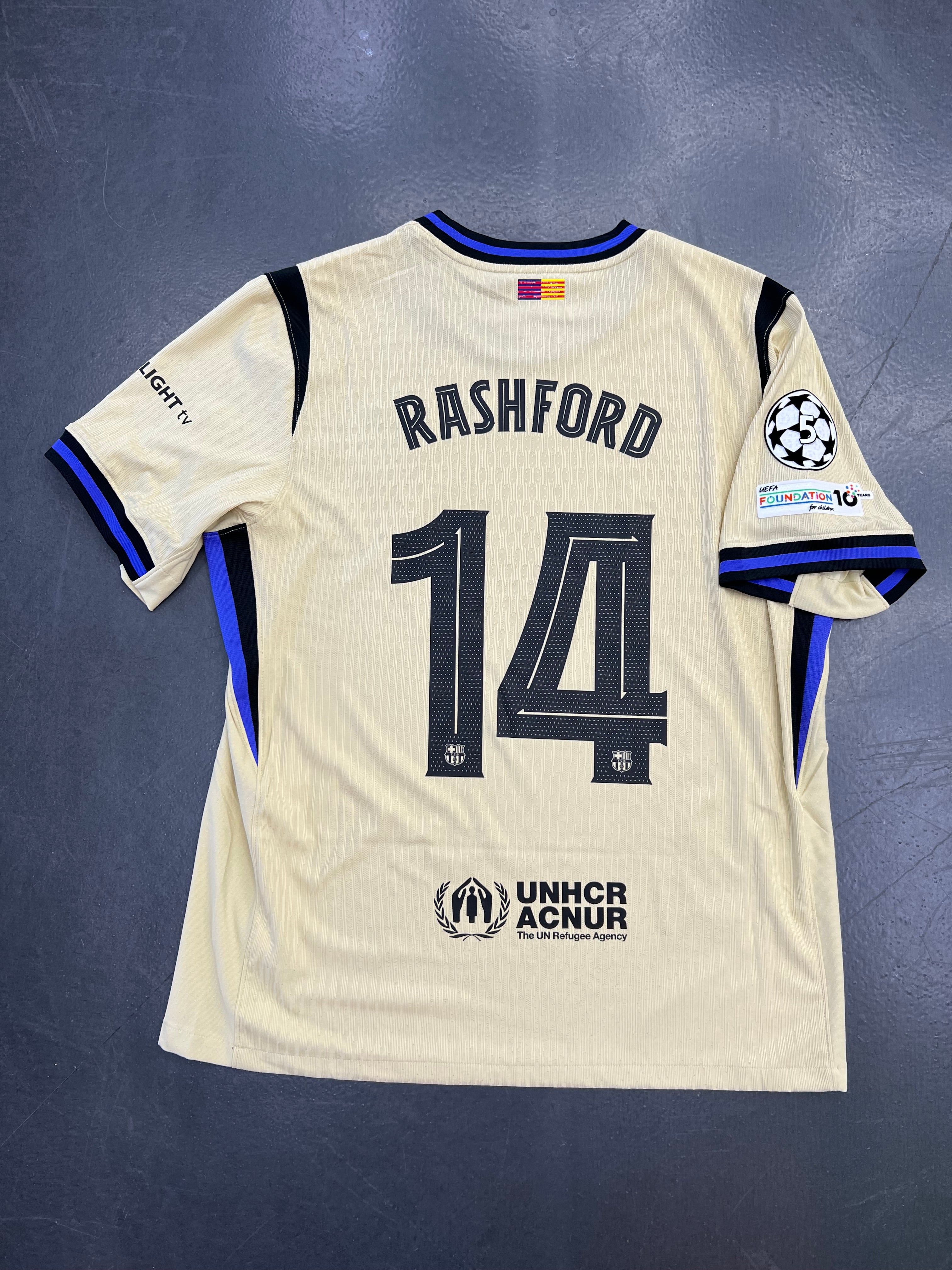 Nike FC Barcelona x Kobe 2025/26 Authentic Away Champions League Jersey Rashford #14