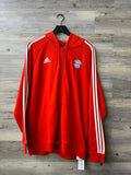 Adidas Bayern Munich Red 3-Stripes Full-Zip Hoodie