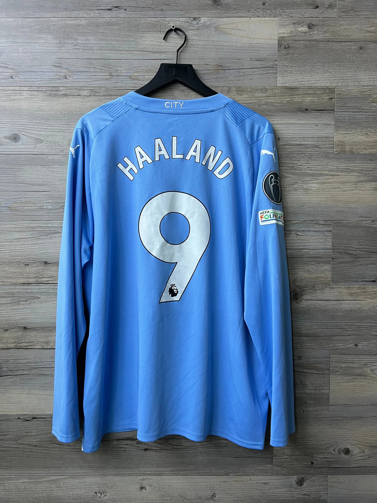 Puma Manchester City 2023–24 Home Long-Sleeve Jersey – Erling Haaland #9