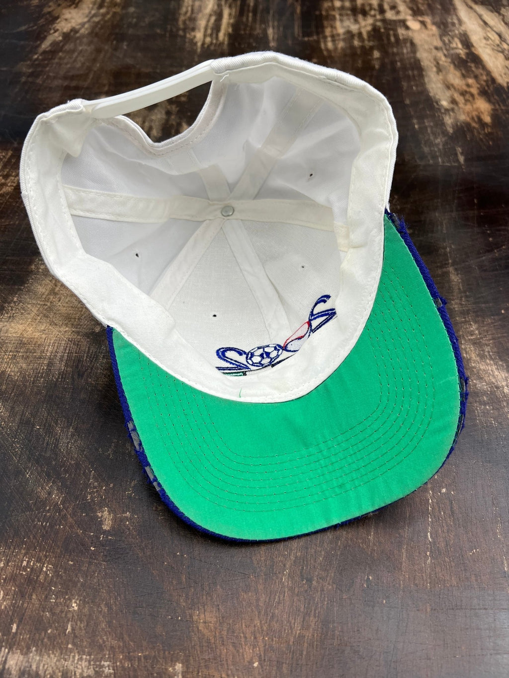 2002 World Cup Korea Japan Logo Snapback – White/Blue Vintage Hat - STA Apparel - World cup