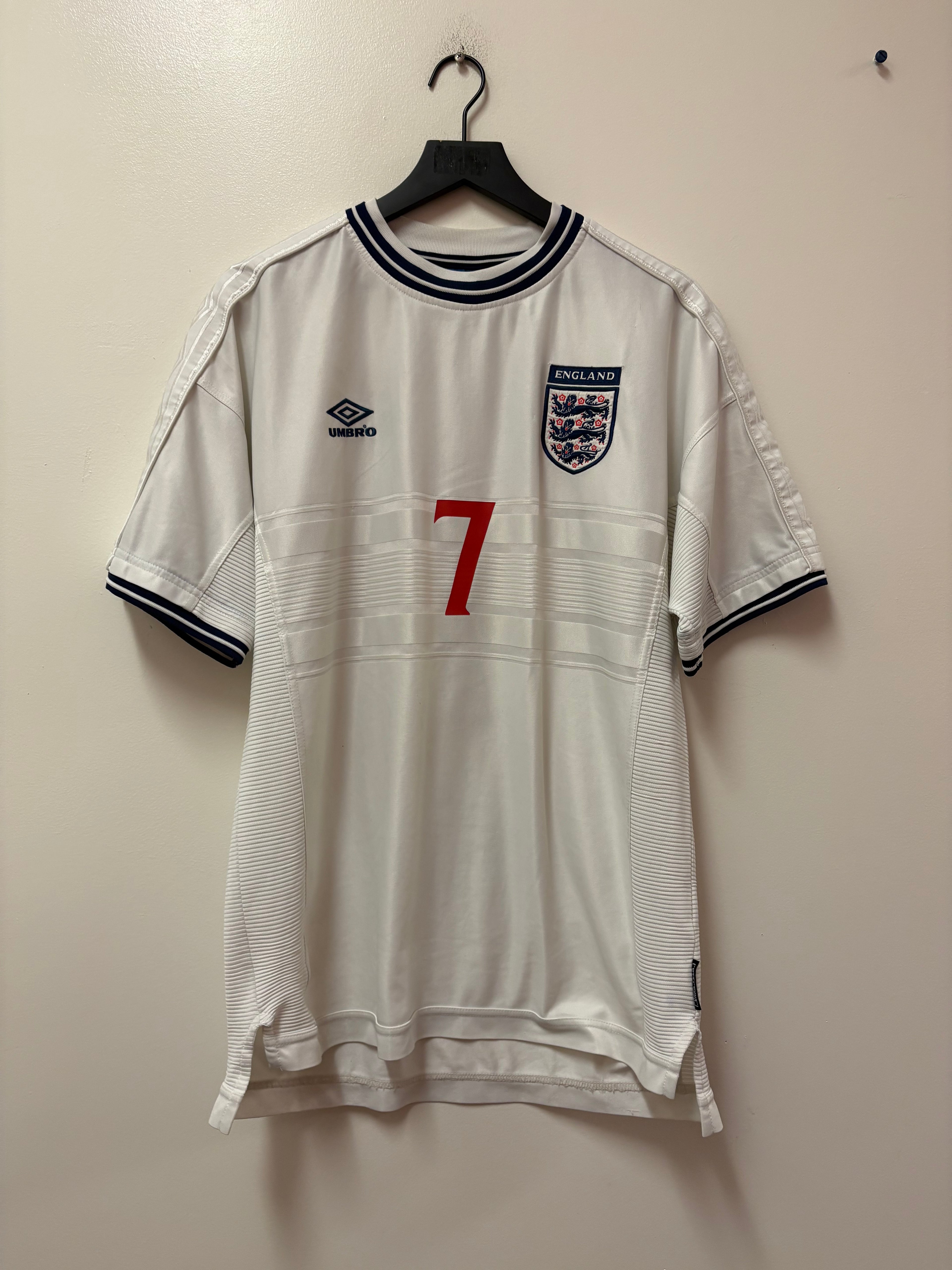 Umbro England 1999-01 Home Jersey- Beckham #7