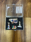 FIFA World Cup USA ’94 Mexico National Team Collector Pin Set – Opening Ceremony & Mascot Pins (4-Piece Display Case)