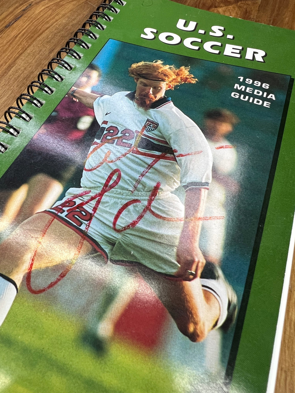 1996 U.S. Soccer Media Guide – Signed Collectible Program Book | USMNT Vintage Soccer Memorabilia