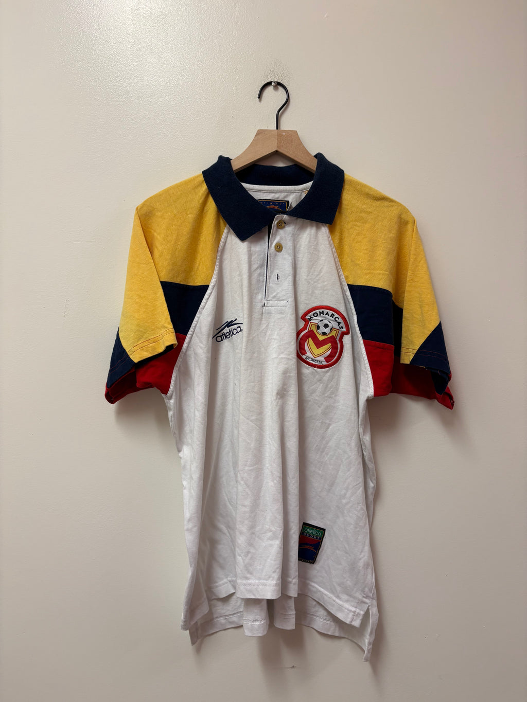 Atletica Monarcas Morelia Vintage Polo (Yellow Red Blue)