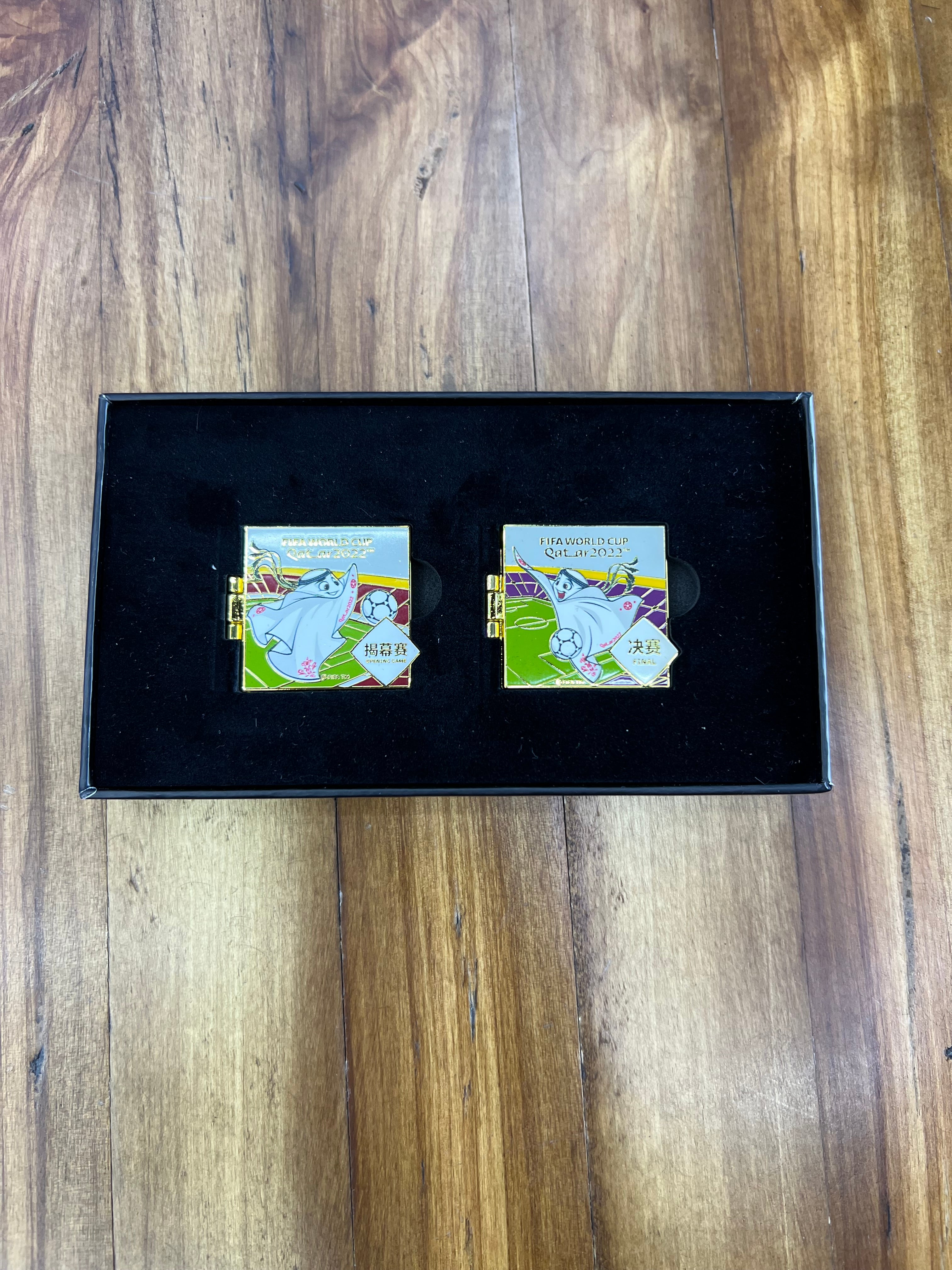 FIFA World Cup Qatar 2022 Official Licensed Stadium Pin Set – Al Bayt & Lusail Stadium Collector Pins