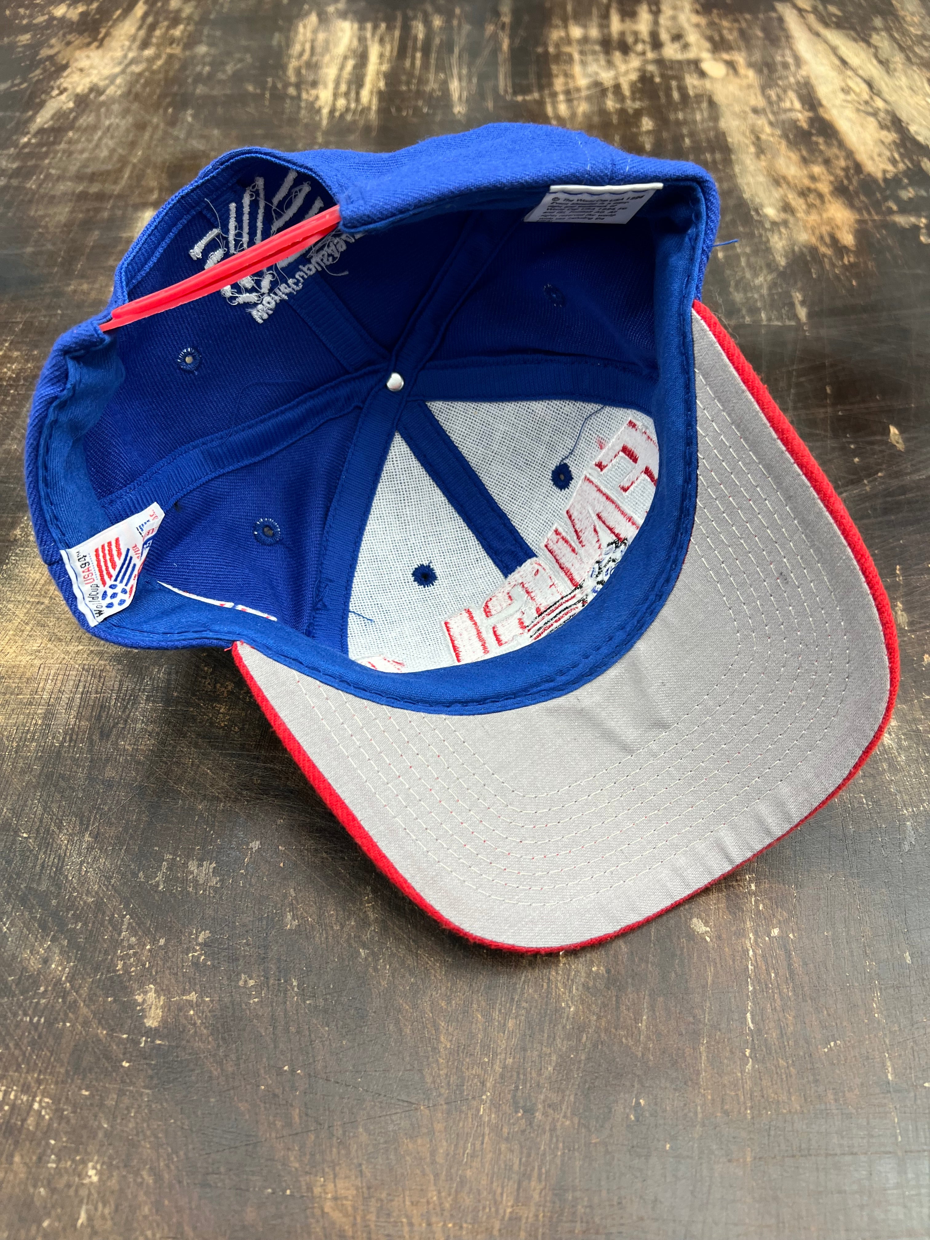 England World Cup USA 1994 Vintage Apex Snapback Hat — Red/Blue