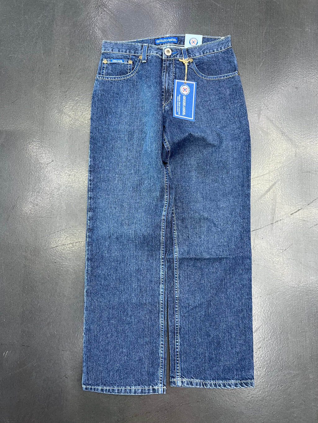 Club Cruz Azul Vintage Y2K Liga MX Denim Jeans – Dark Wash