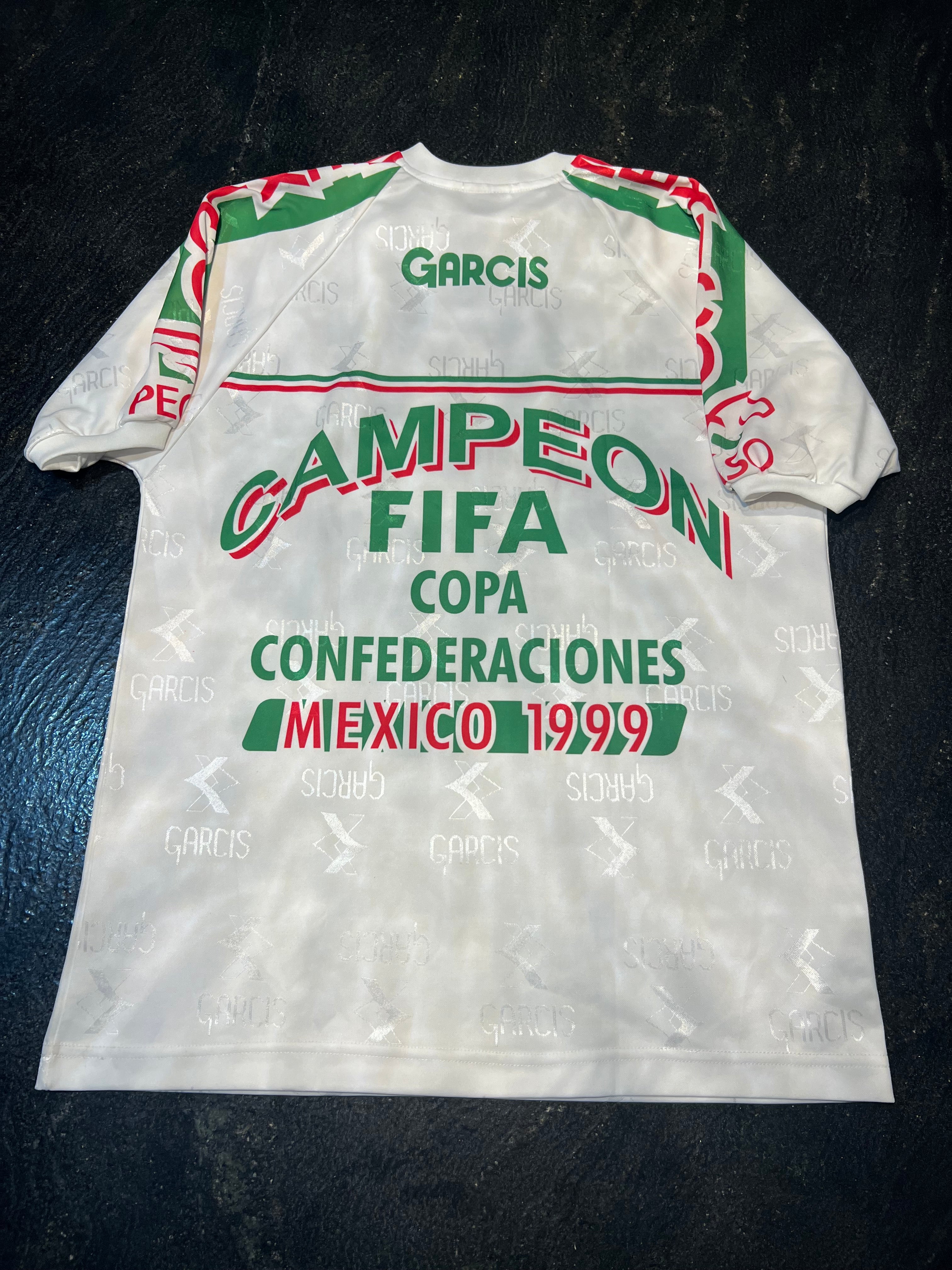 Garcis Mexico 1999 Confederations Cup Champions Jersey