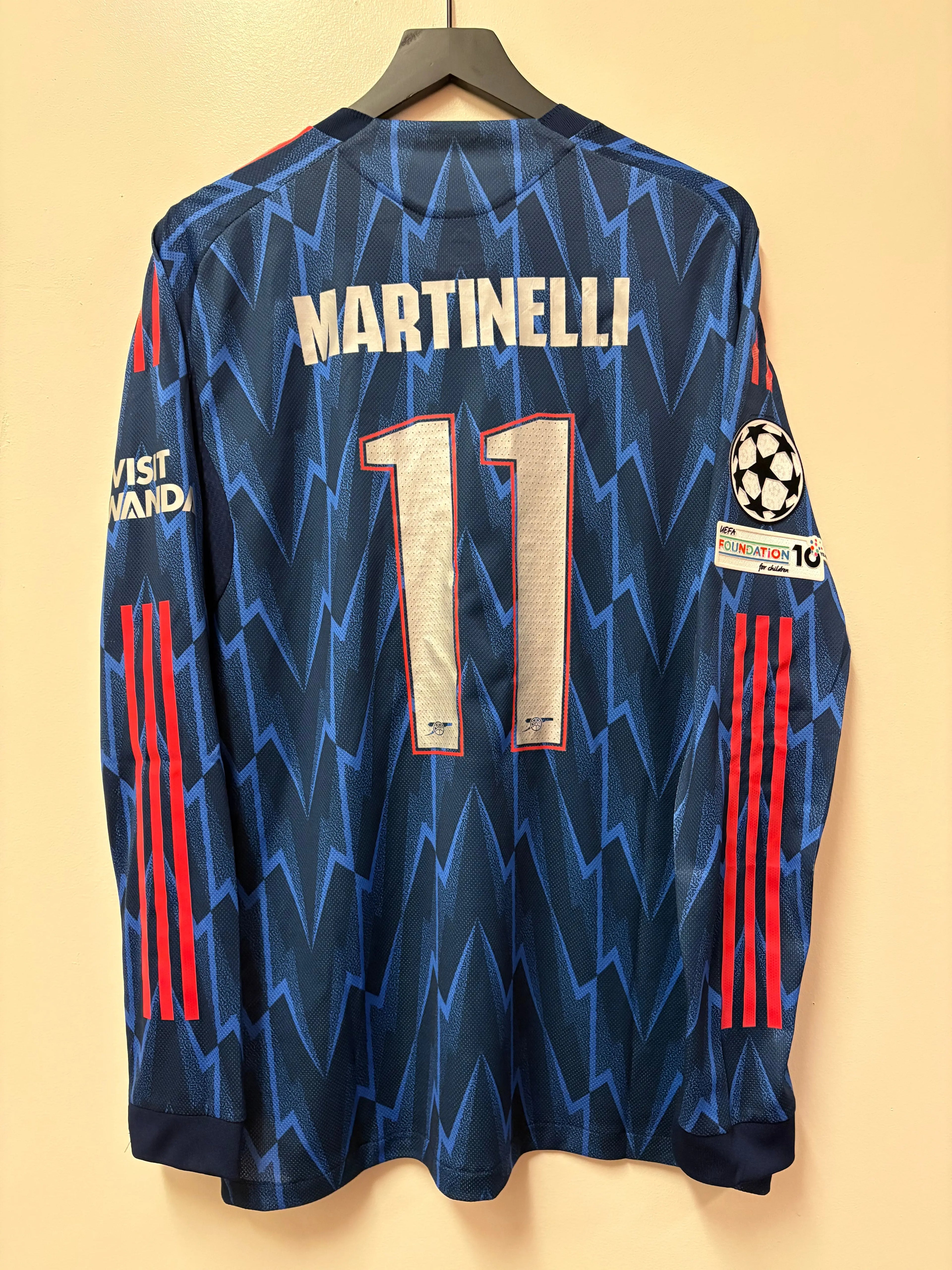 Adidas Arsenal FC 2025-26 Long-Sleeve Away Jersey- G. Martinelli #11 STA Apparel