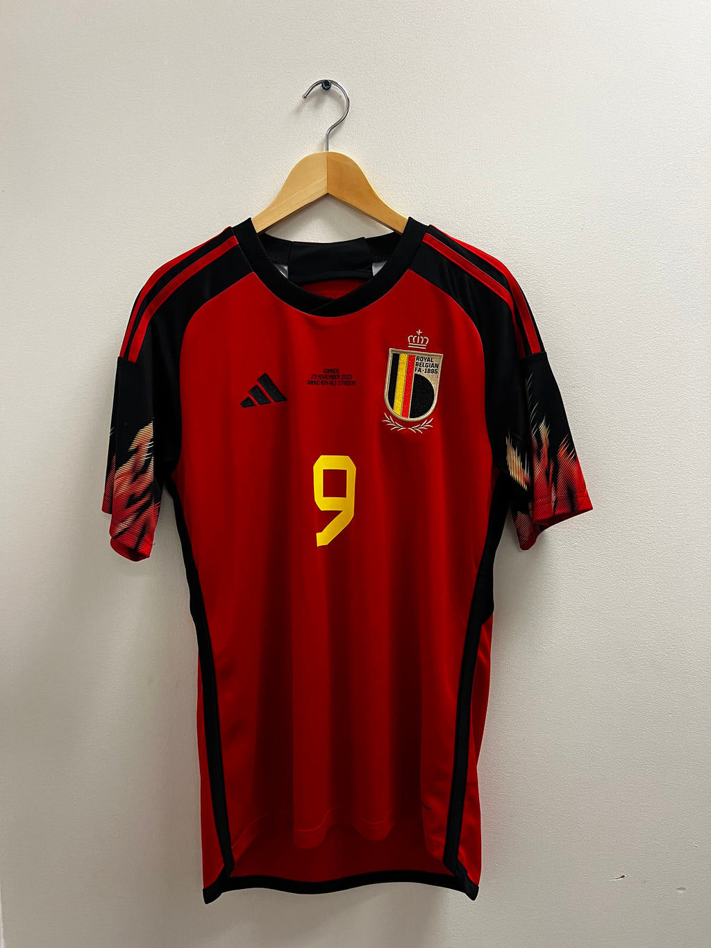 Adidas Belgium 2022 Home Jersey – Romelu Lukaku #9