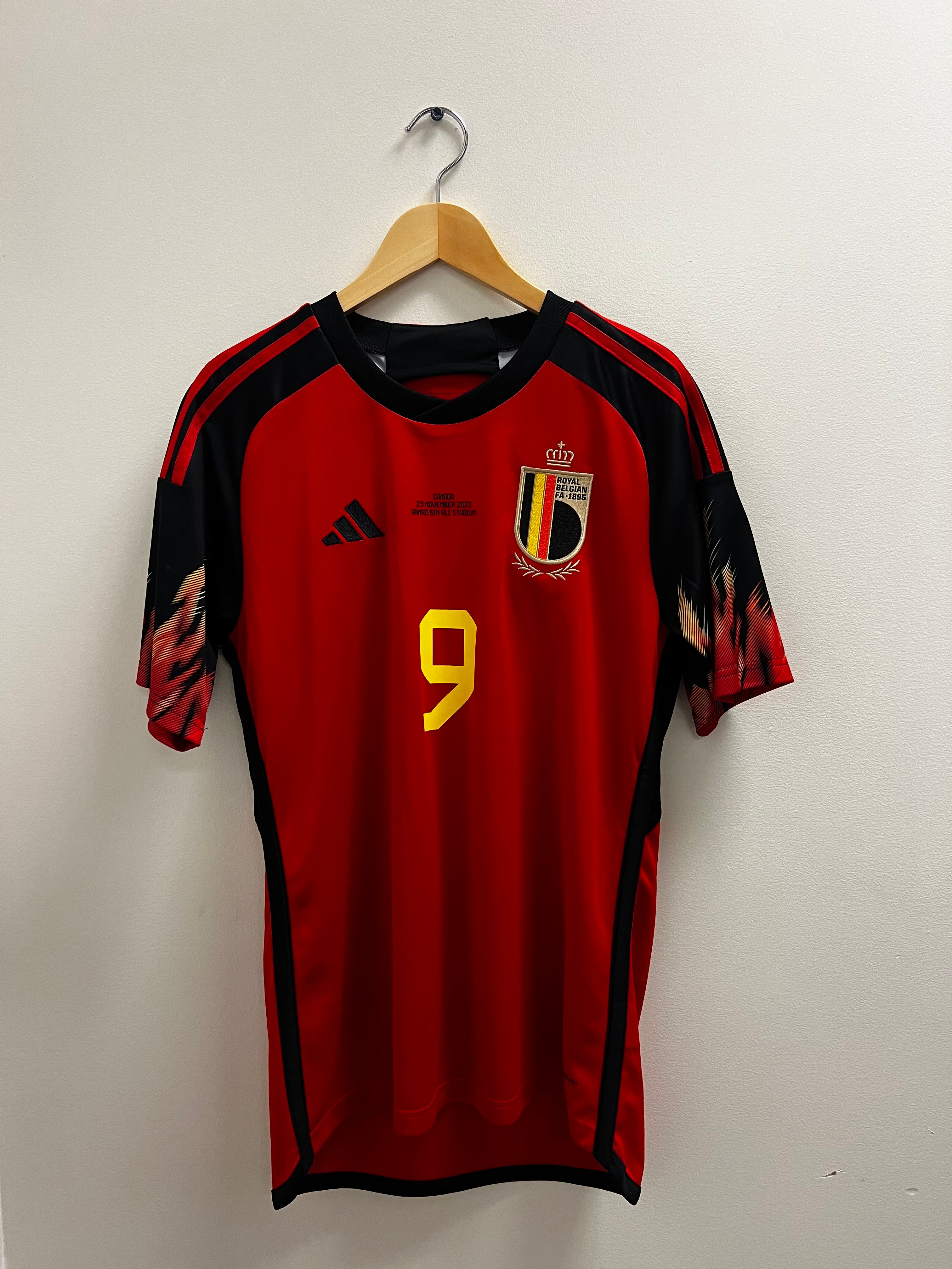 Adidas Belgium 2022 Home Jersey – Romelu Lukaku #9