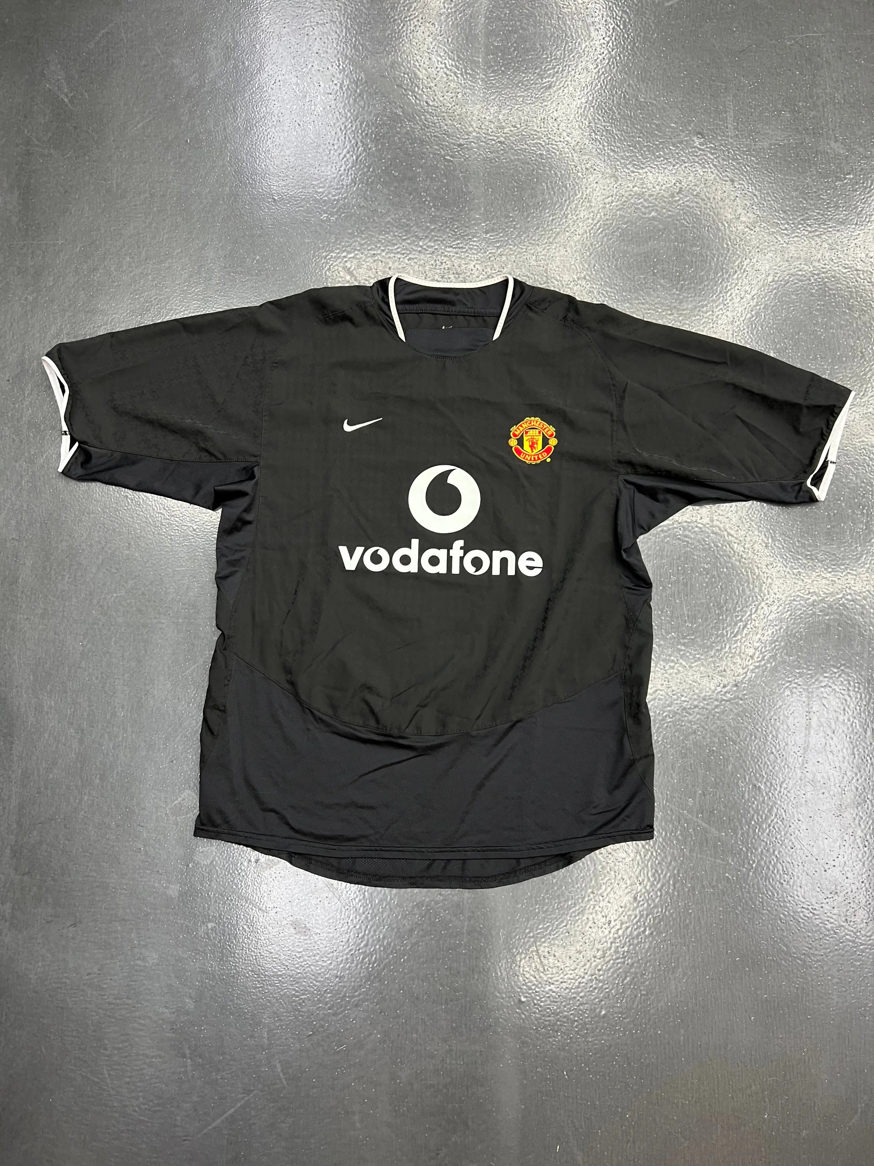 Nike Manchester United 2003–05 Away Jersey (Black/White) STA Apparel