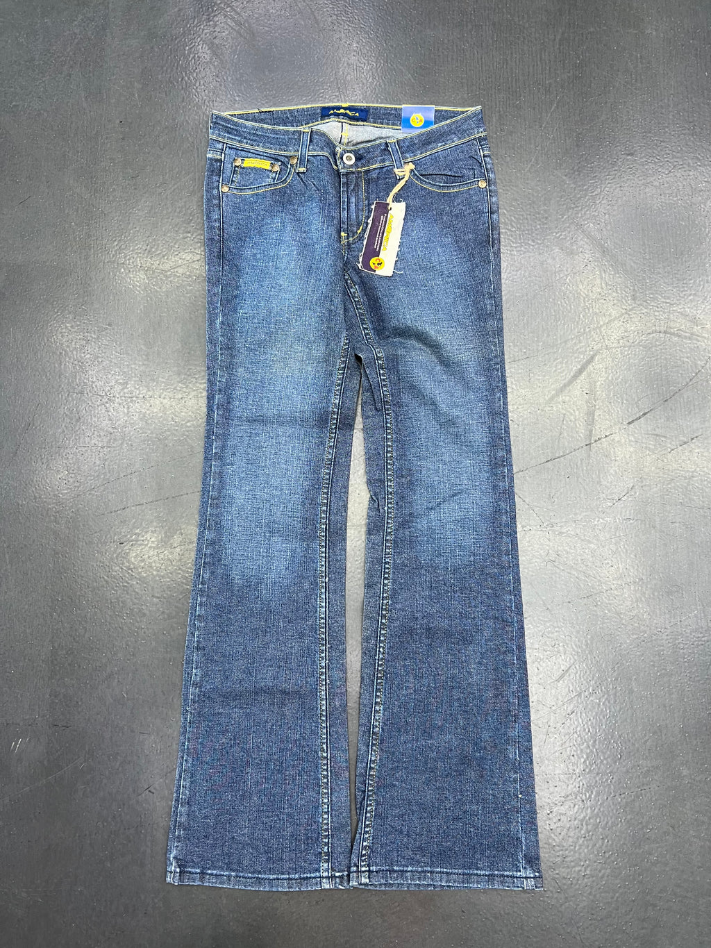 Club América Vintage Y2K Liga MX Rhinestone Denim Jeans – Light Wash