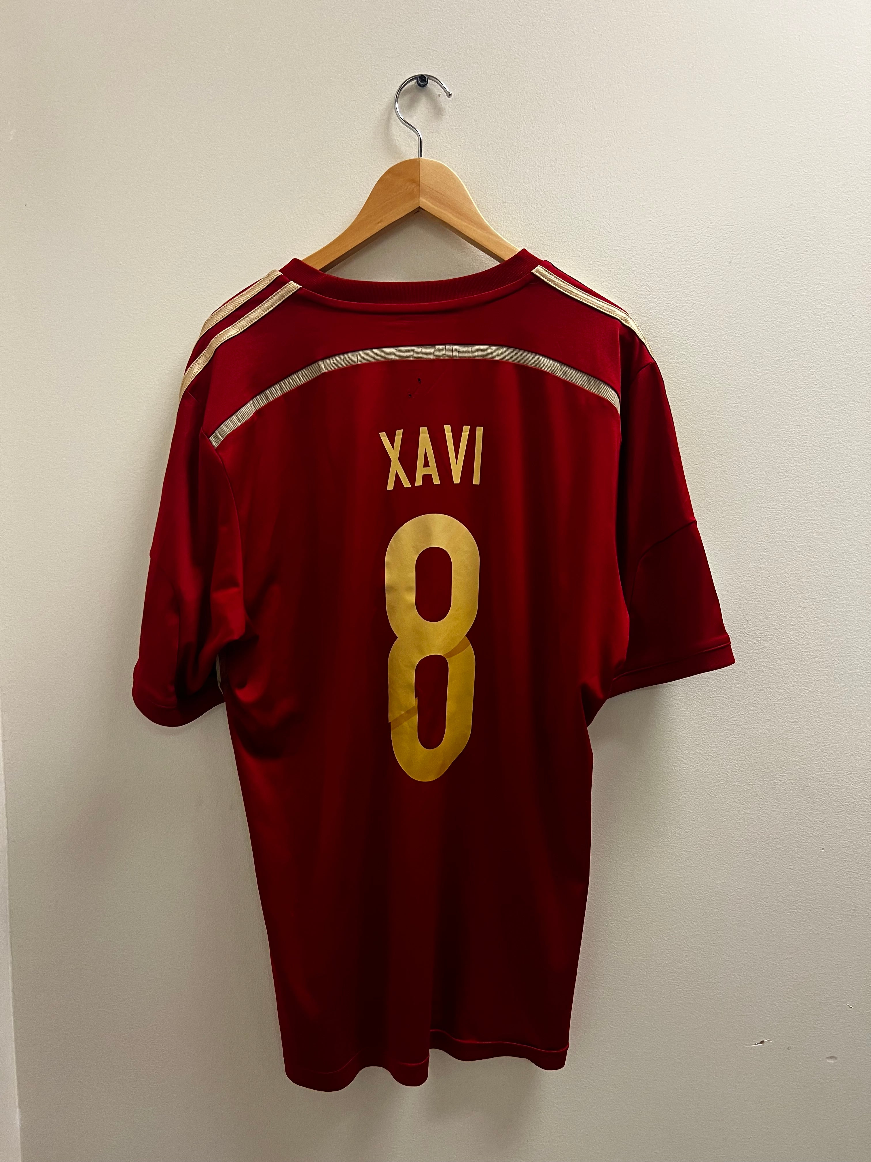 Adidas Spain 2013–2015 Home Jersey – Xavi #8
