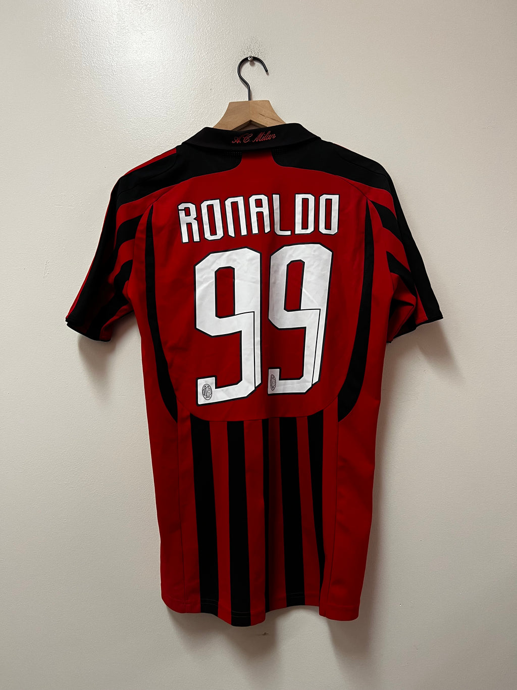 Adidas AC Milan 2007-08 Home Jersey – Ronaldo #99
