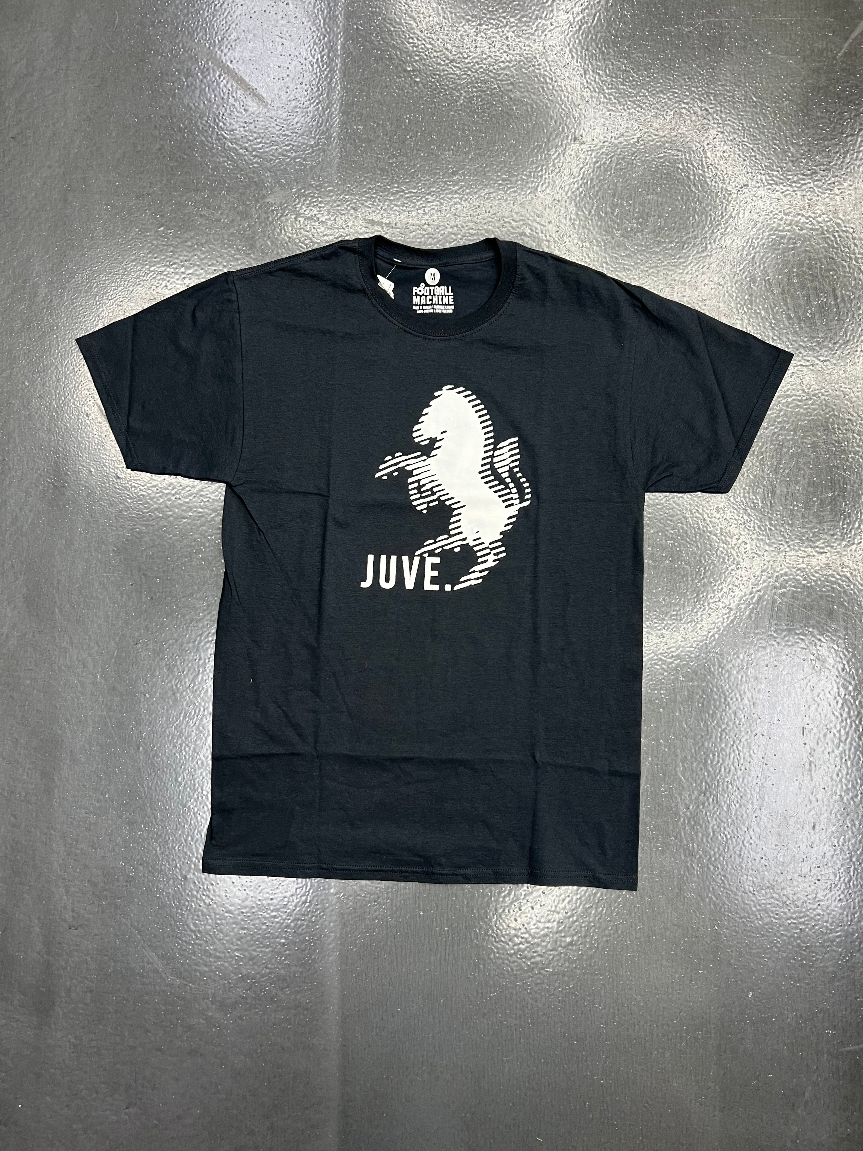 Football Machine “JUVE.” Graphic Tee – Black