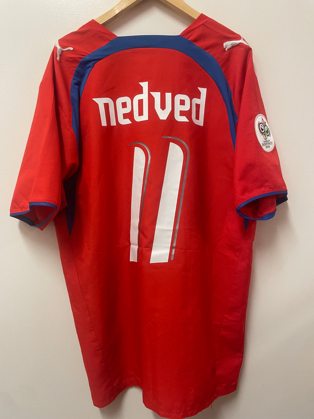 Vintage 2006 Puma Czech Republic Home Jersey – Pavel Nedvěd #11