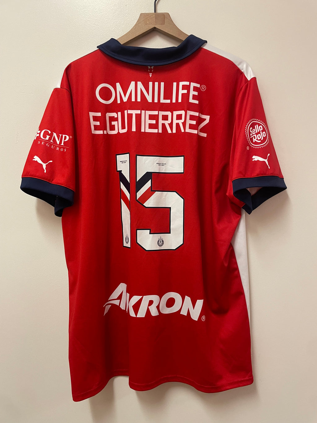 PUMA Chivas Guadalajara 2023/24 Home Jersey – Erick Gutiérrez #15