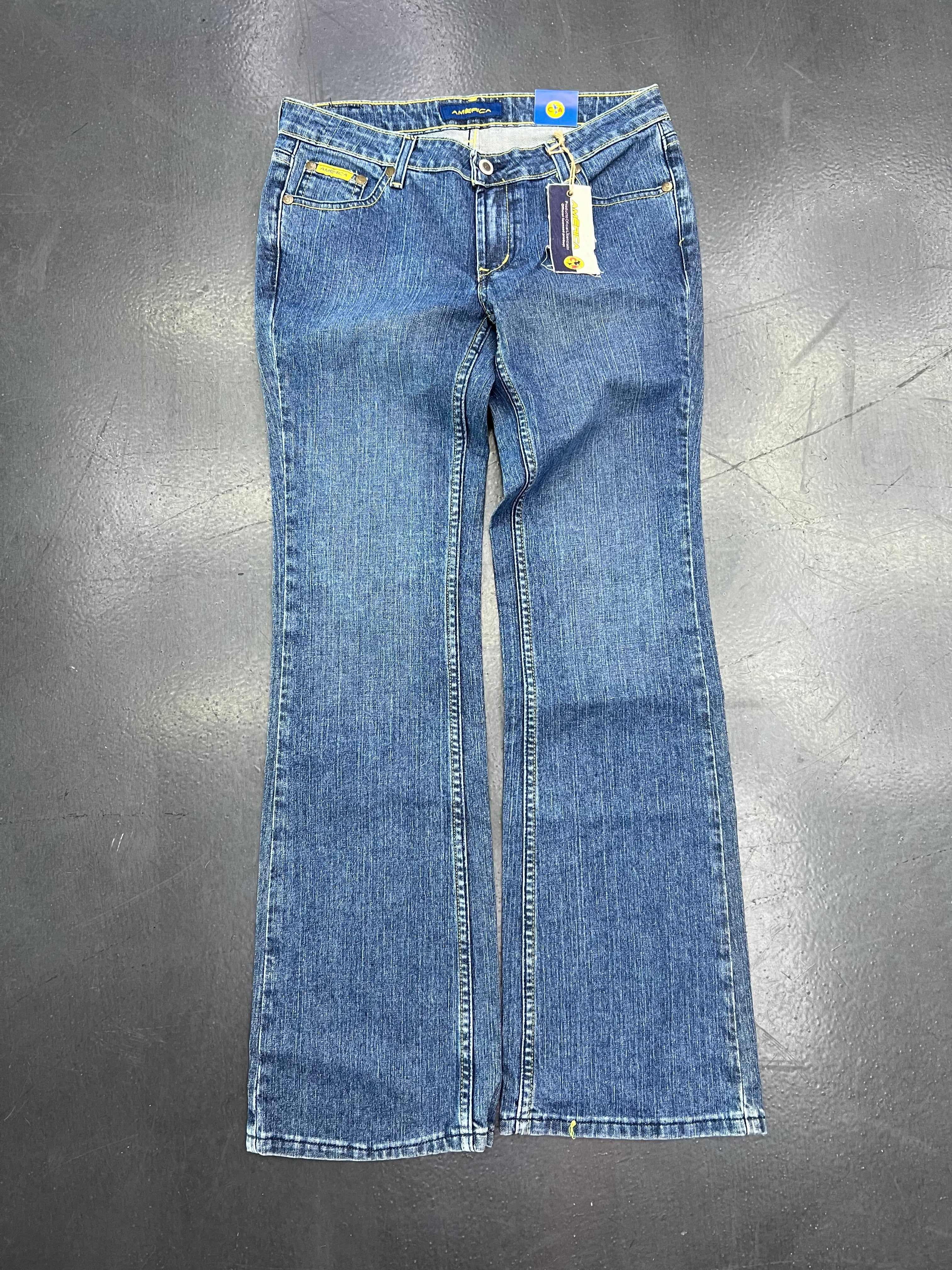 Club América Vintage Y2K Liga MX Denim Jeans – Light Wash