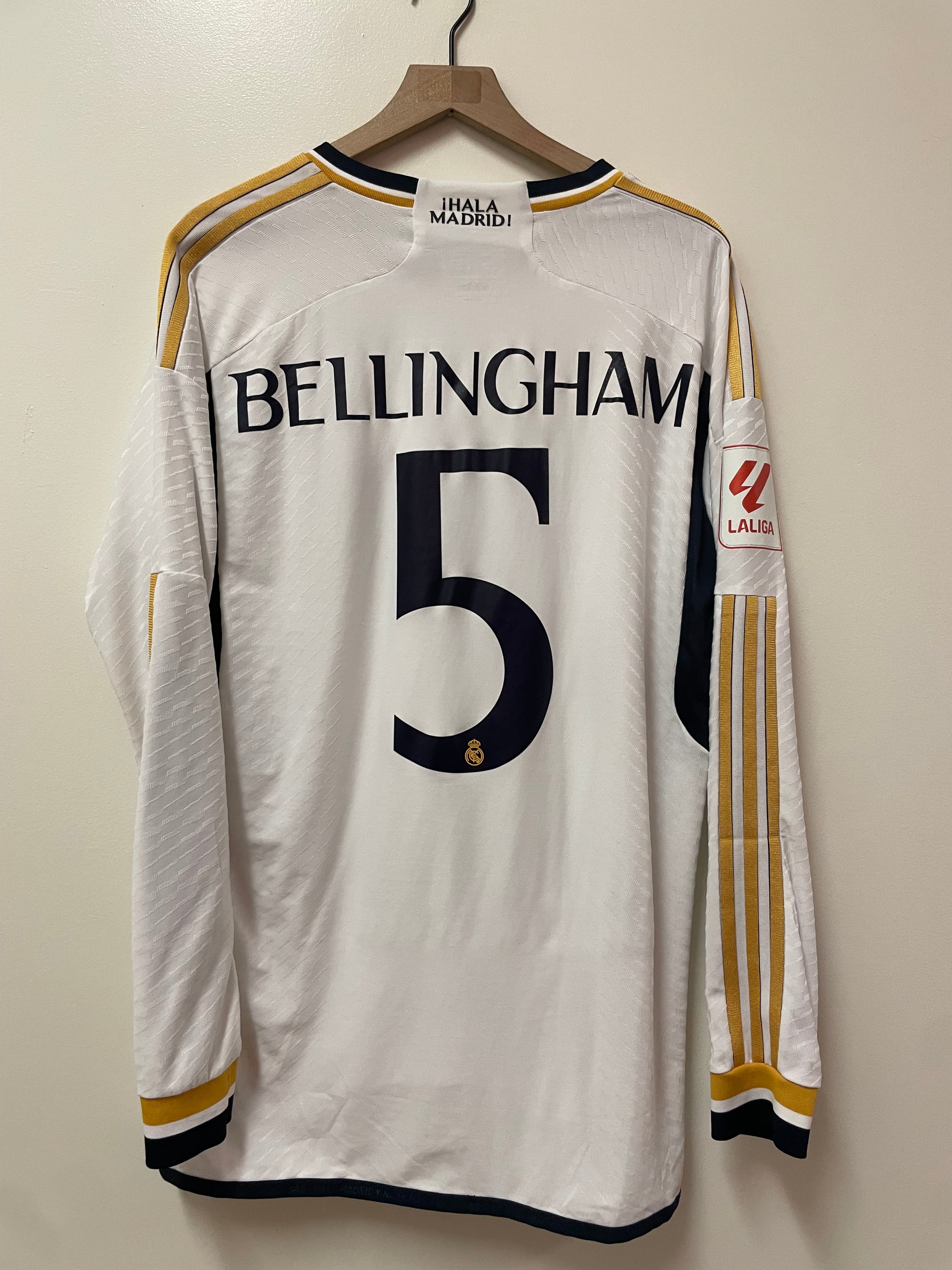 Adidas Real Madrid 2023/24 Home Long-Sleeve Jersey – Jude Bellingham #5