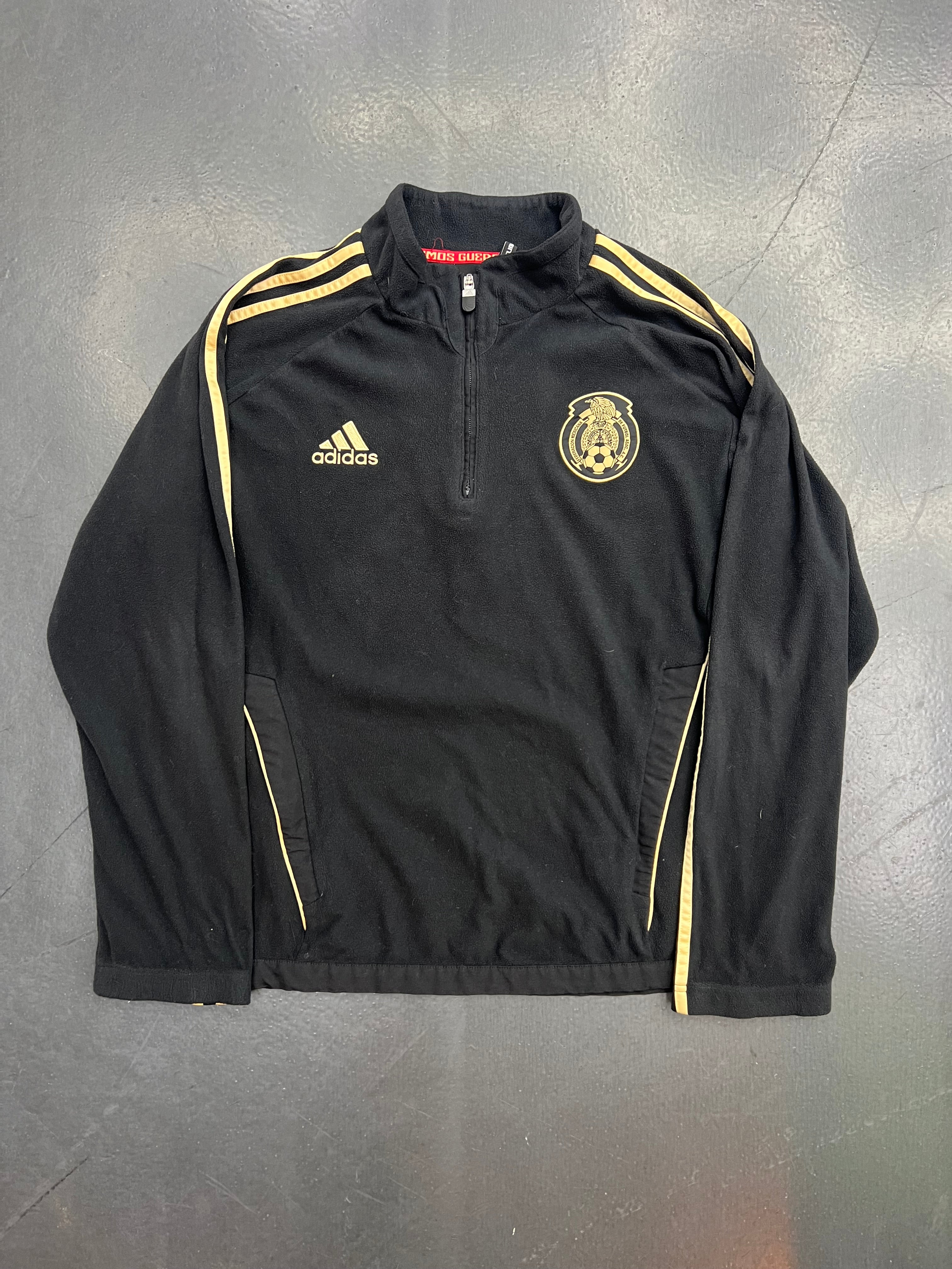 Adidas Mexico Quarter-Zip Track Jacket – Black/Gold