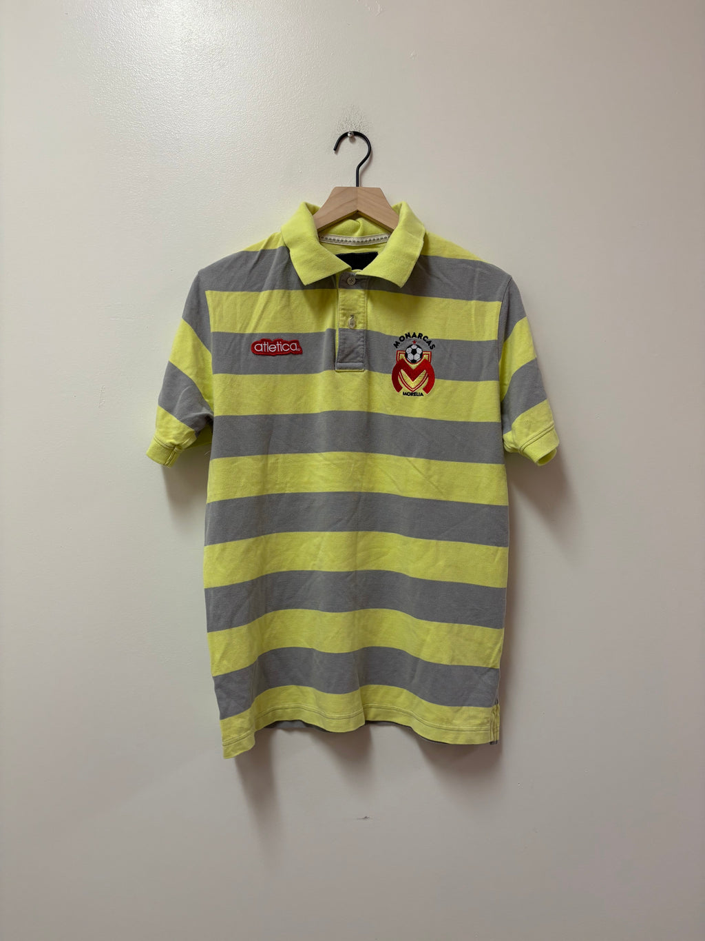 Atletica Monarcas Morelia Yellow and Grey Polo