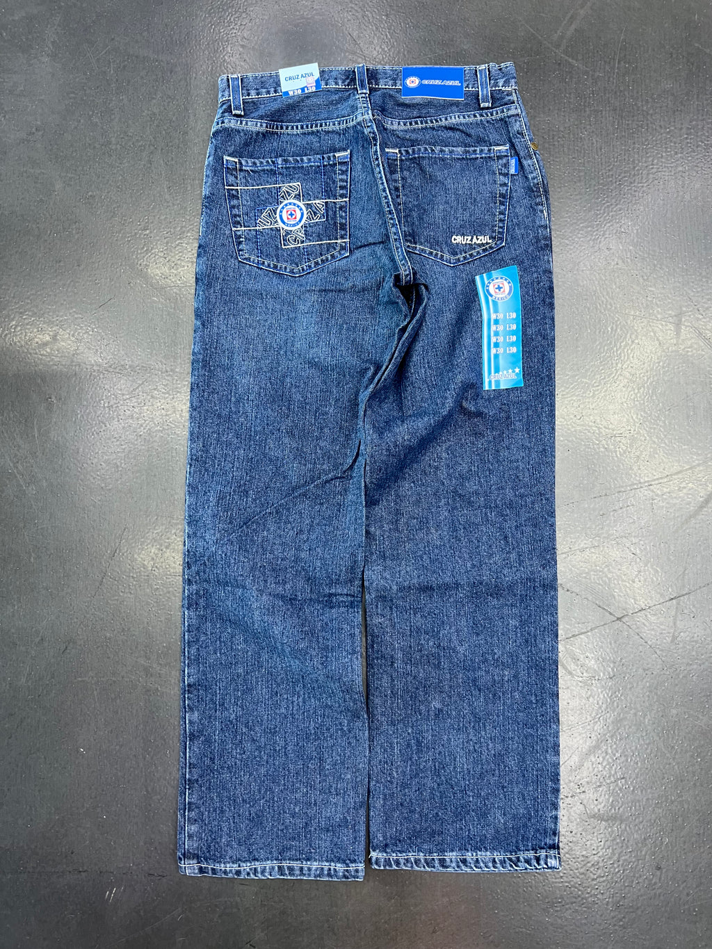 Club Cruz Azul Vintage Y2K Liga MX Denim Jeans – Dark Wash