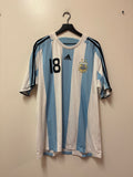 Adidas Argentina 2007-09 Home Jersey- Messi #18
