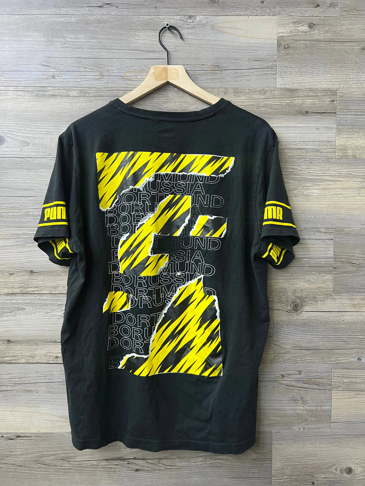 Puma Borussia Dortmund Black Graphic T-Shirt