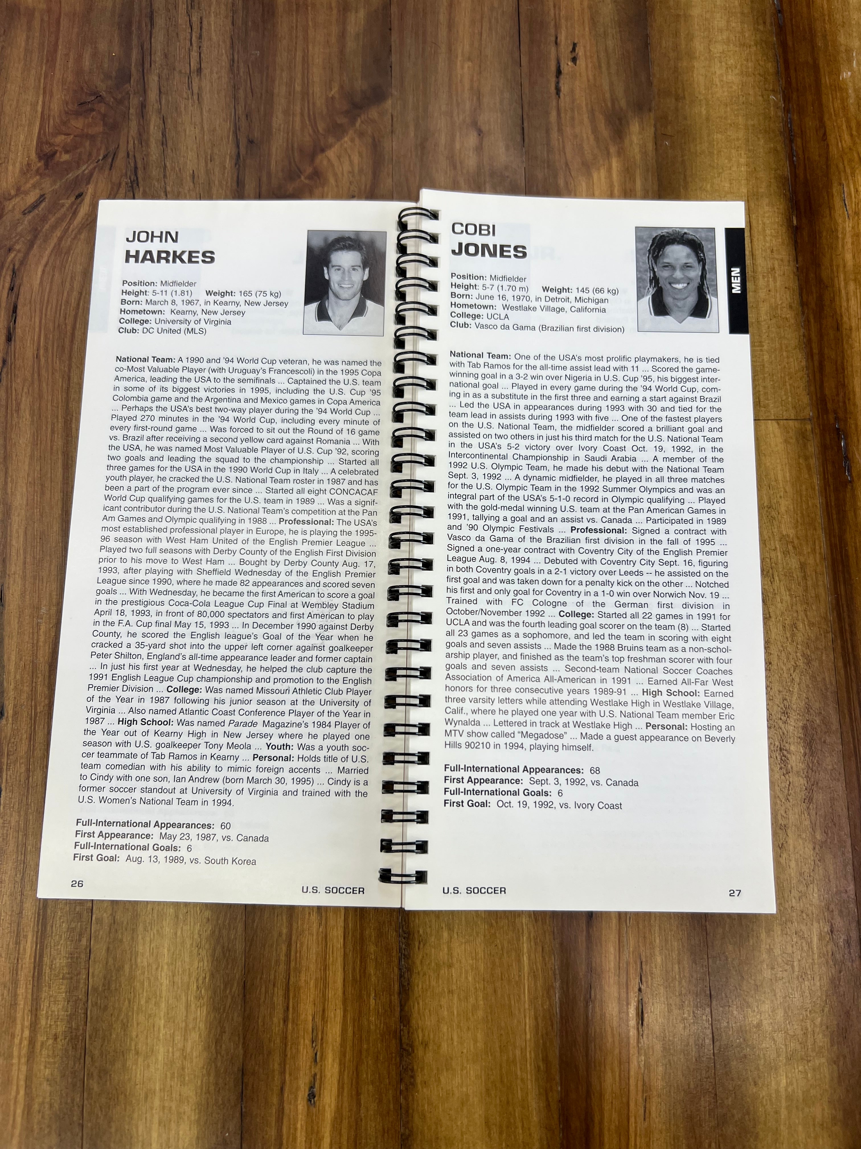 1996 U.S. Soccer Media Guide – Signed Collectible Program Book | USMNT Vintage Soccer Memorabilia