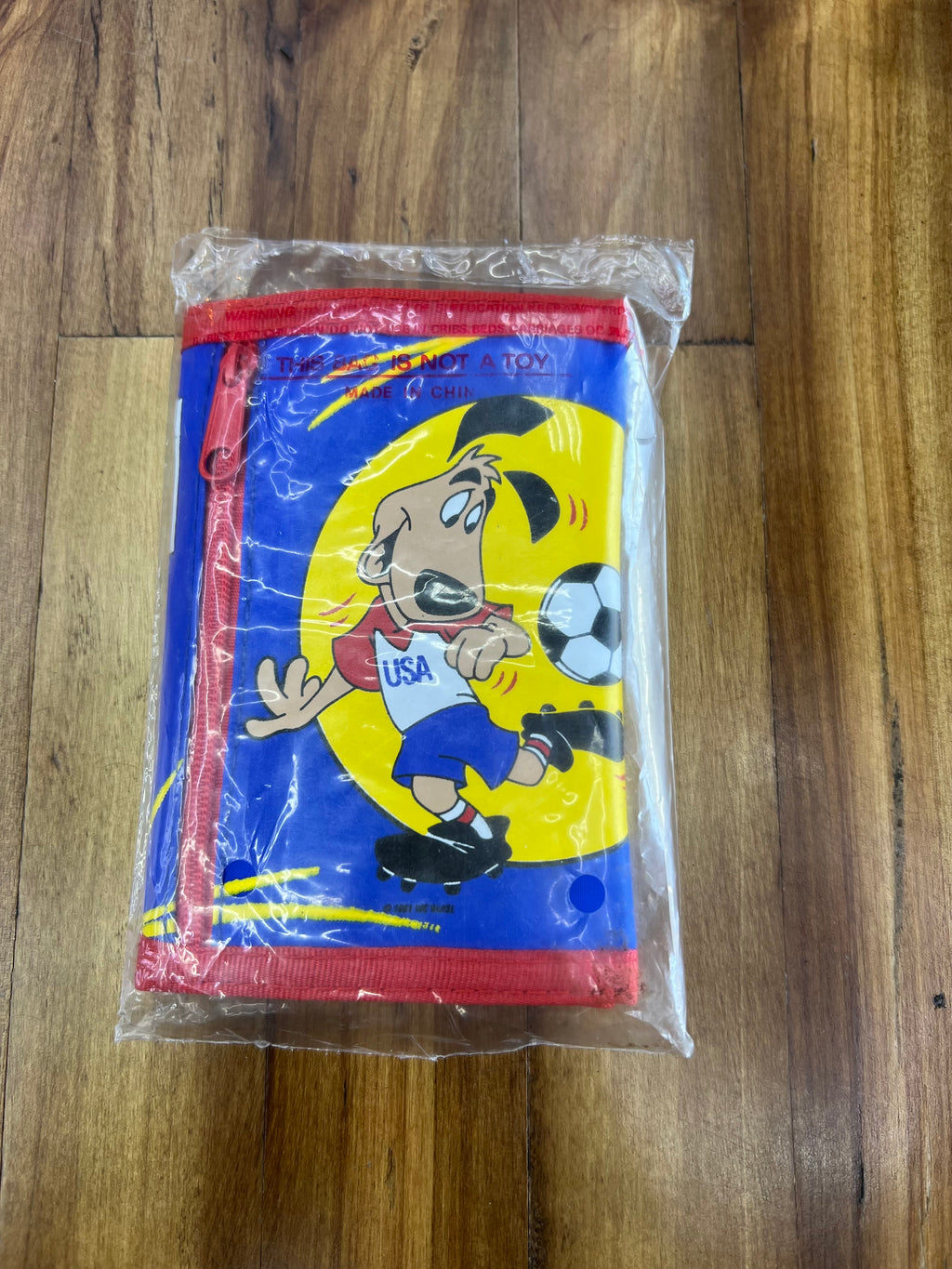 Vintage FIFA World Cup USA 1994 Striker Mascot Wallet – Official Licensed Soccer Collectible (Sealed)