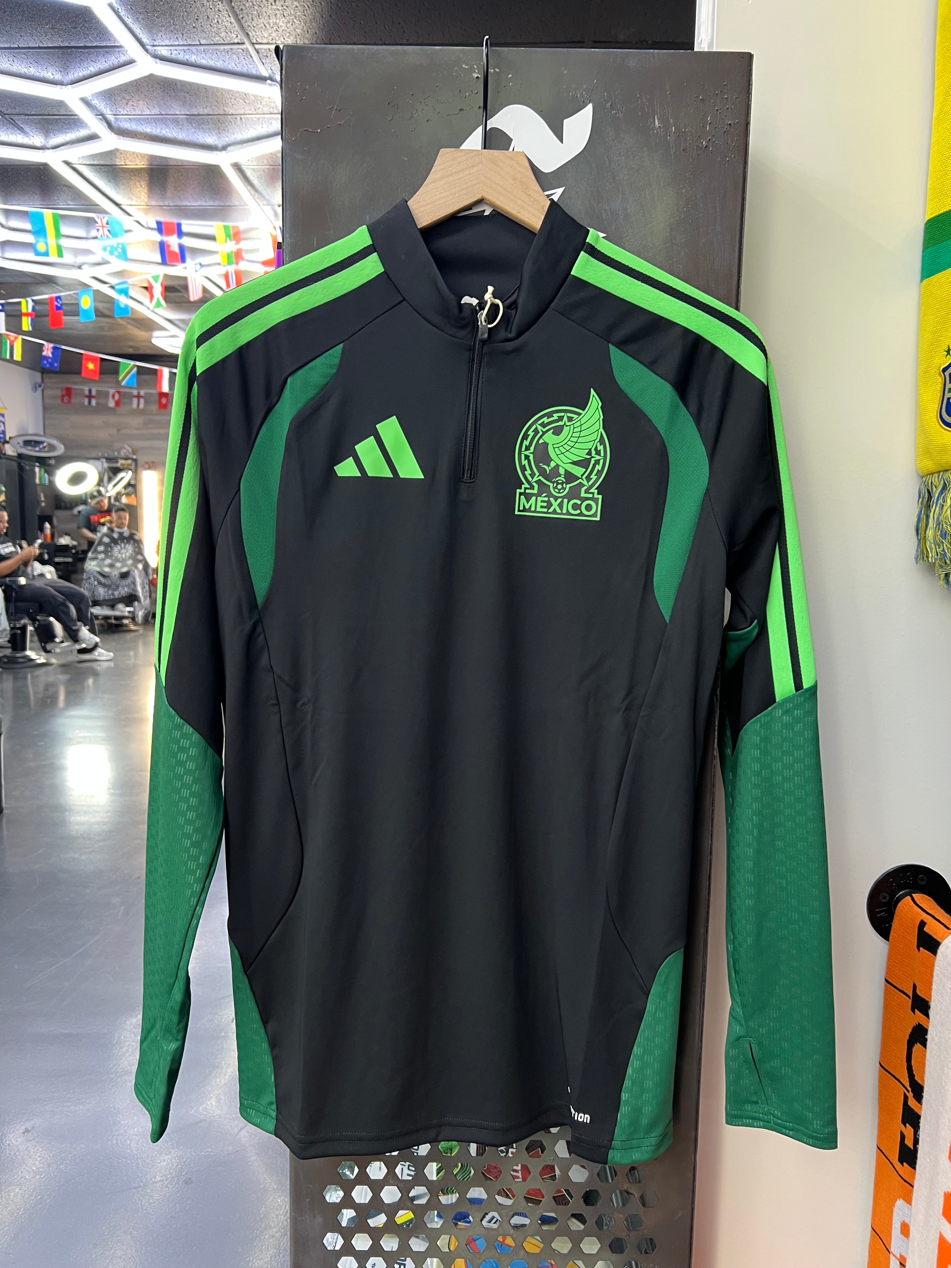 Adidas Mexico 2026 Tiro Training Top – Black/Green