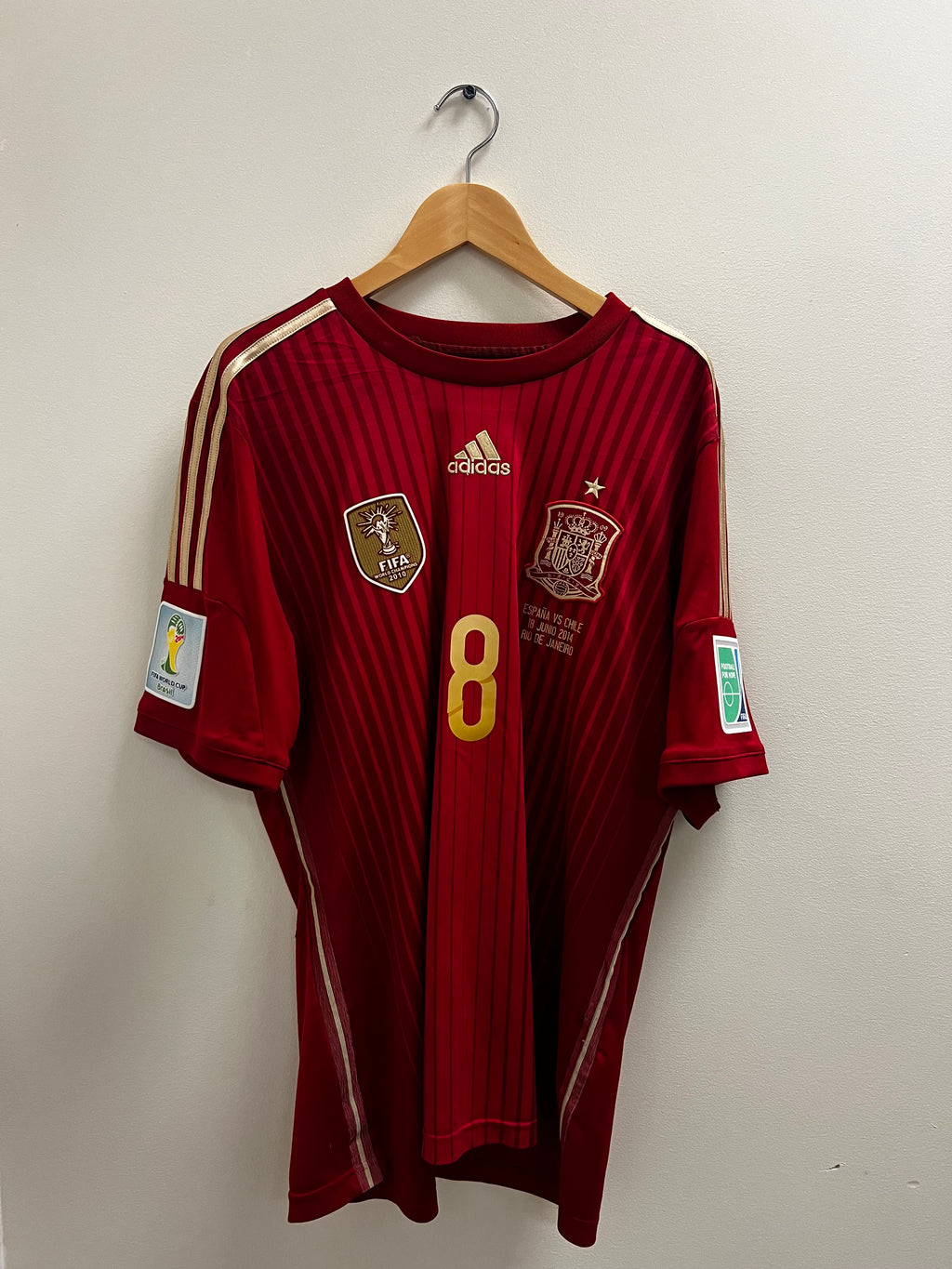 Adidas Spain 2013–2015 Home Jersey – Xavi #8