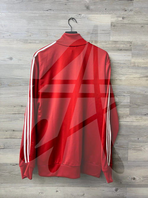 Adidas Bayern Munich Red 3-Stripes Full-Zip Track Jacket STA Apparel
