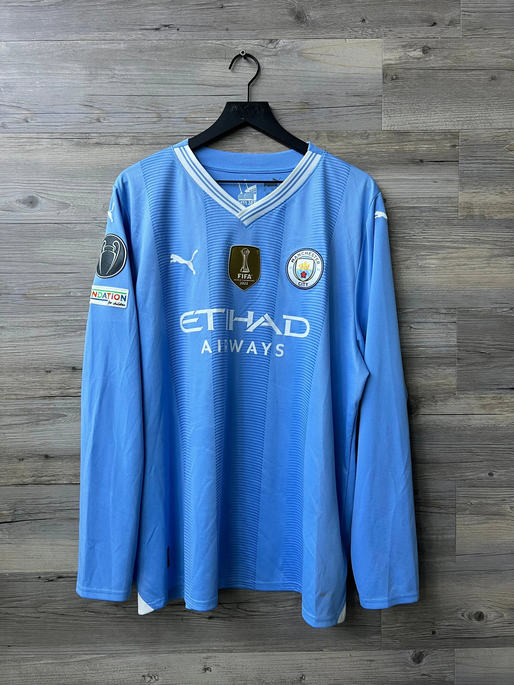Puma Manchester City 2023–24 Home Long-Sleeve Jersey – Erling Haaland #9