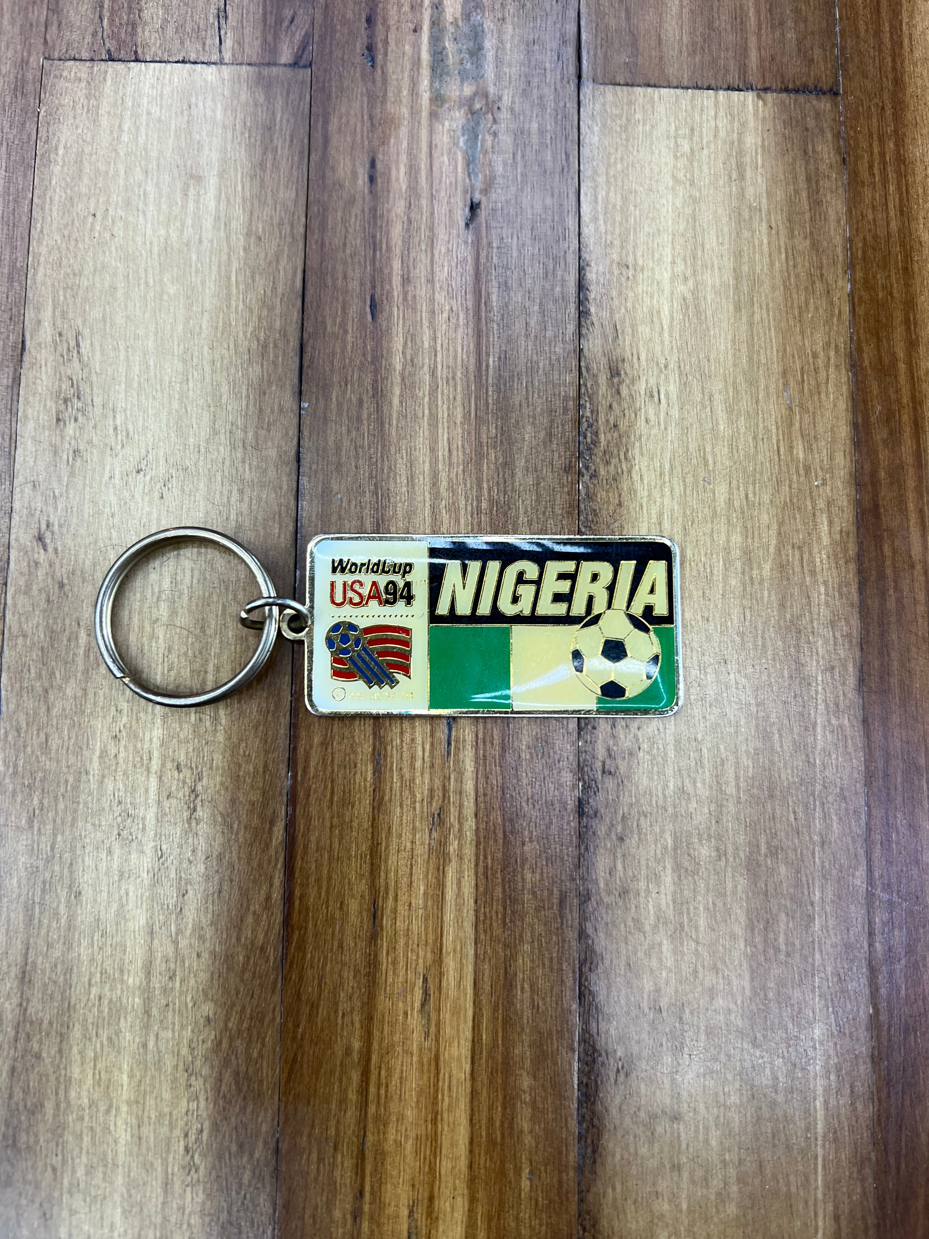 Vintage 1994 FIFA World Cup USA Nigeria Keychain – Official Licensed Soccer Collectible