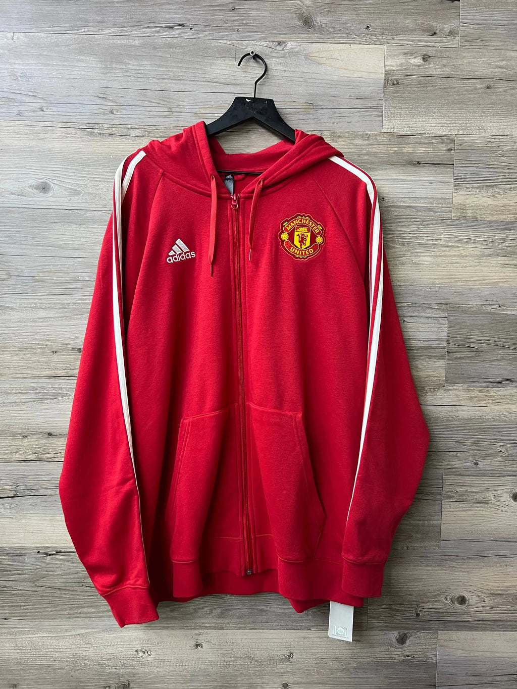 Adidas Manchester United Red Full-Zip Hoodie