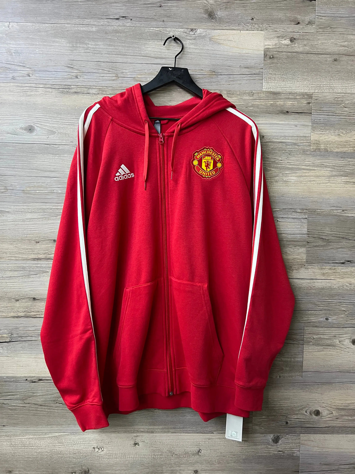 Adidas Manchester United Red Full-Zip Hoodie