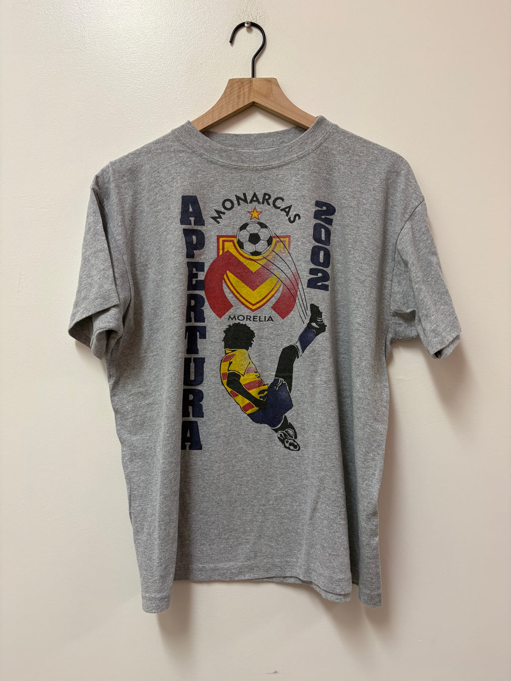 Vintage Gray Monarcas Morelia Apertura 2002 T- Shirt