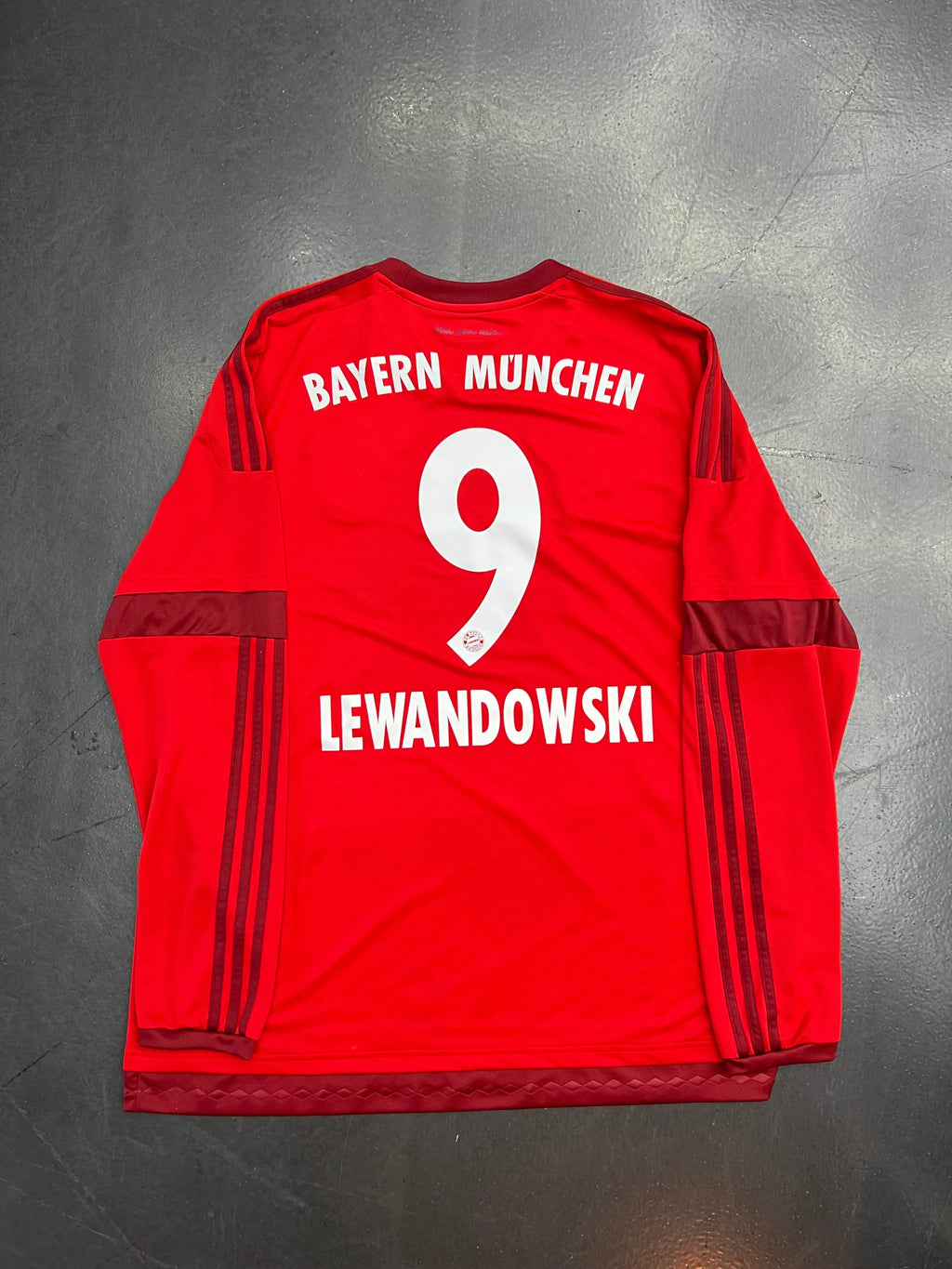 Adidas Bayern Munich 2015/16 Long Sleeve Home Jersey – Lewandowski #9 STA Apparel
